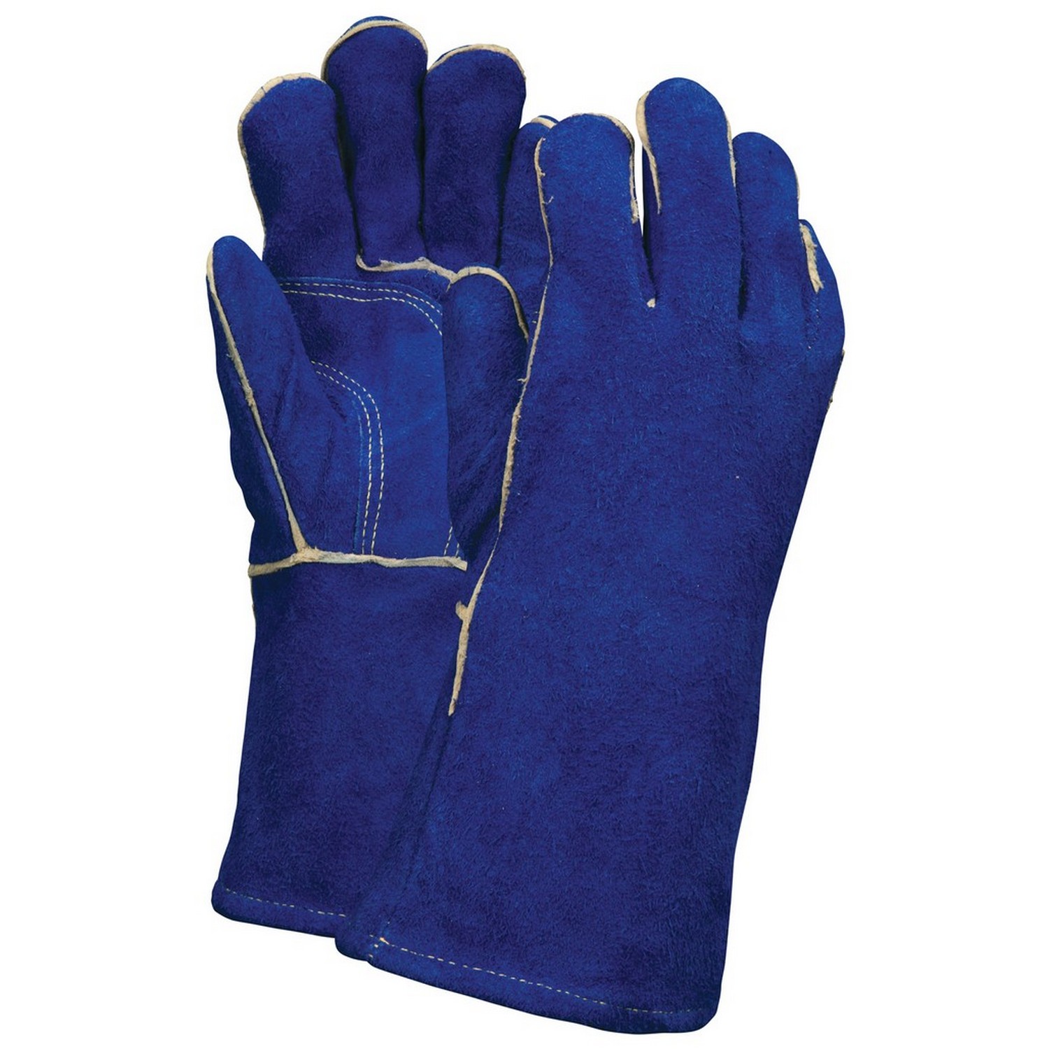 MCR Safety 4501 Welder glove, Blue Regular shoulder split leather, full sock jersey lined