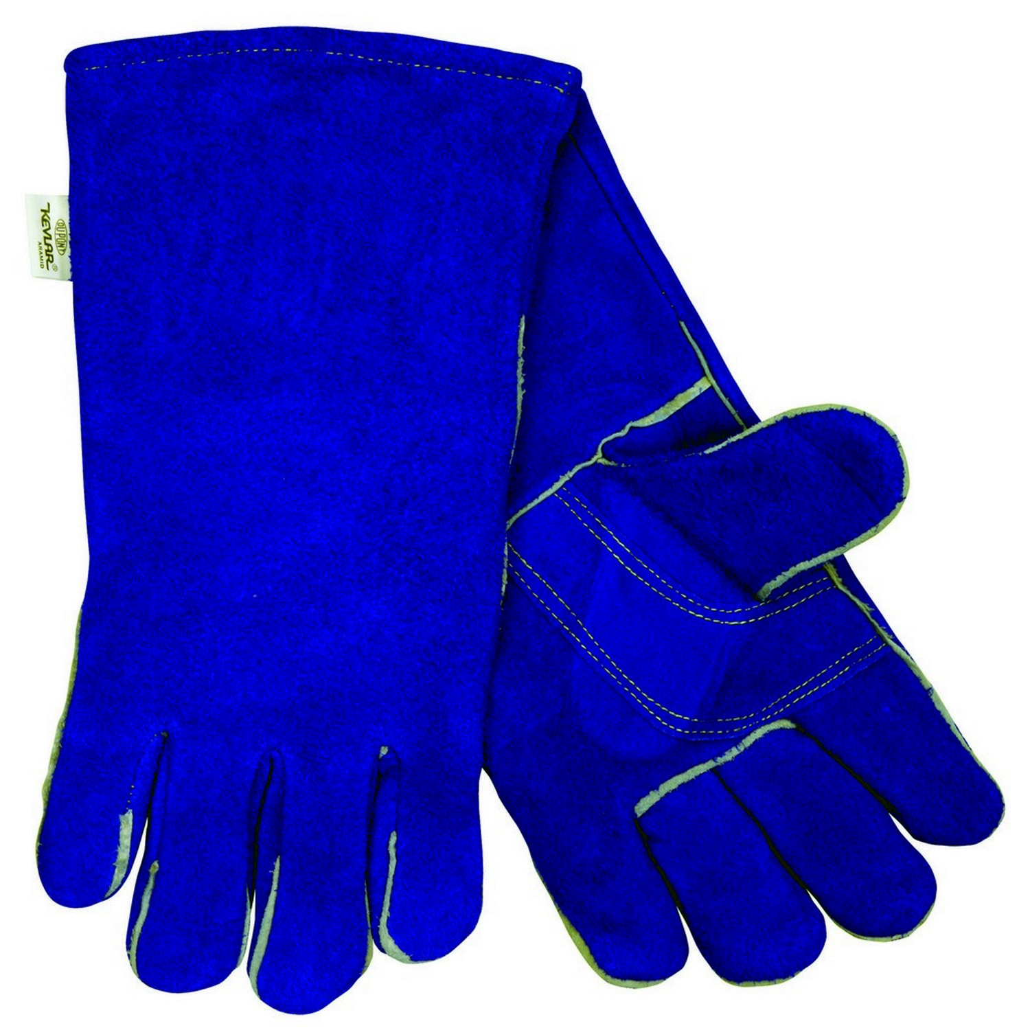 MCR Safety 4501 Welder glove, Blue Regular shoulder split leather, full sock jersey lined