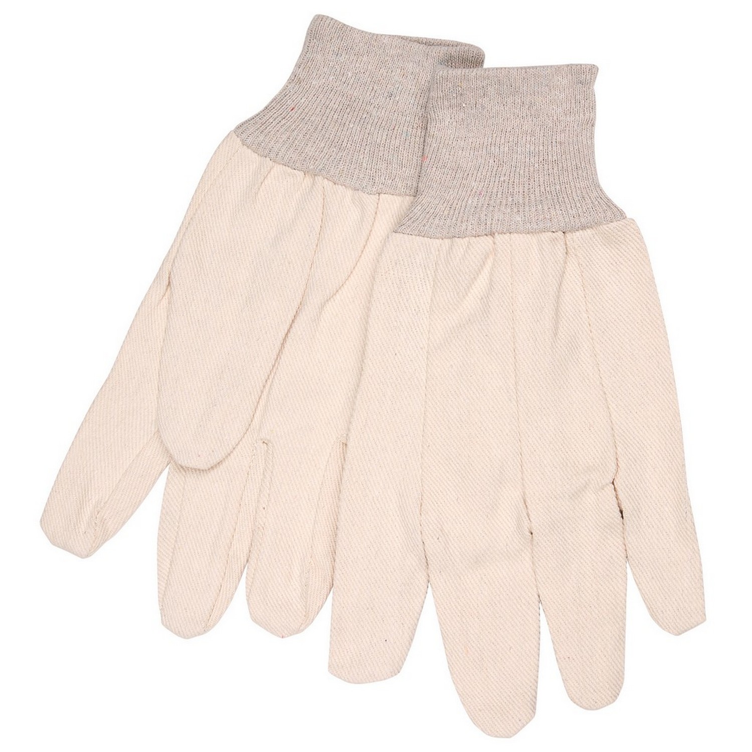 MCR Safety 8100C 8 oz. Premium White Canvas, Clute Pattern with Knit Wrist and Straight Thumb