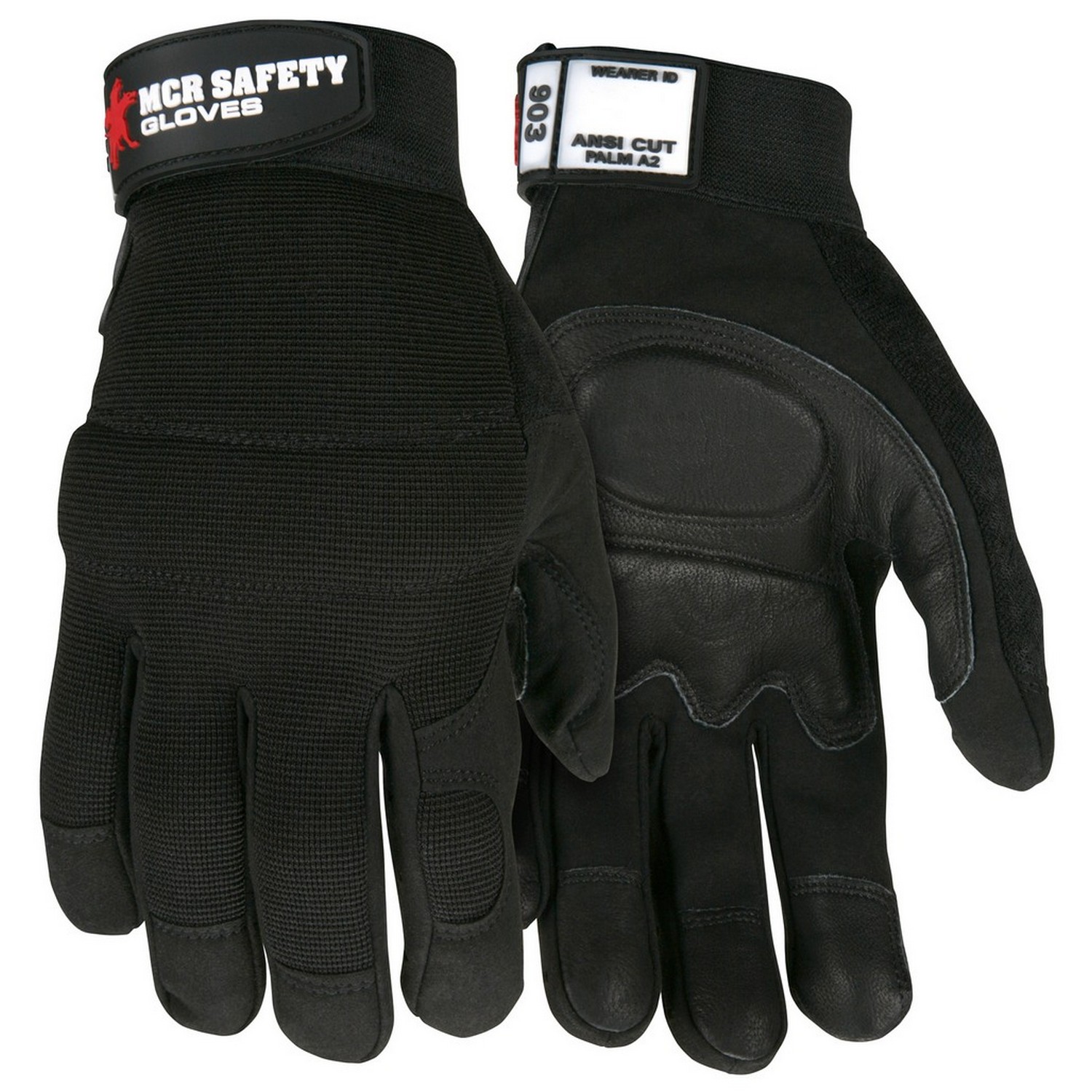 MCR Safety 903S MCR Safety Multi-Task, Grain goatskin palm with foam padding, Spandex back