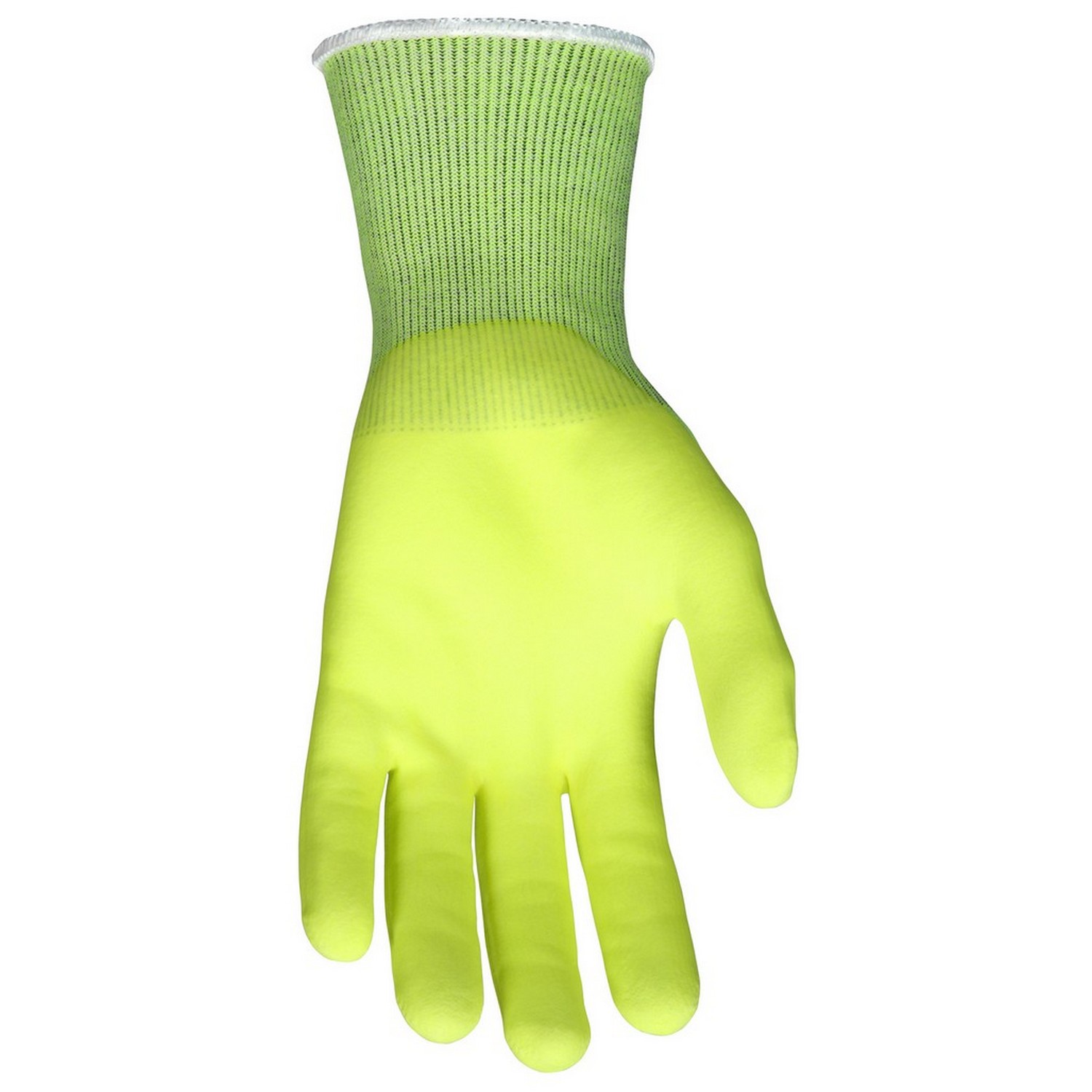 MCR Safety 92723HVS Memphis Cut Pro, 13 Gauge, HPPE/Nylon/Lycra, Plated Hi-Vis Shell, Hi-Vis Nitrile Foam Palm Coating, Extended Knit Wrist