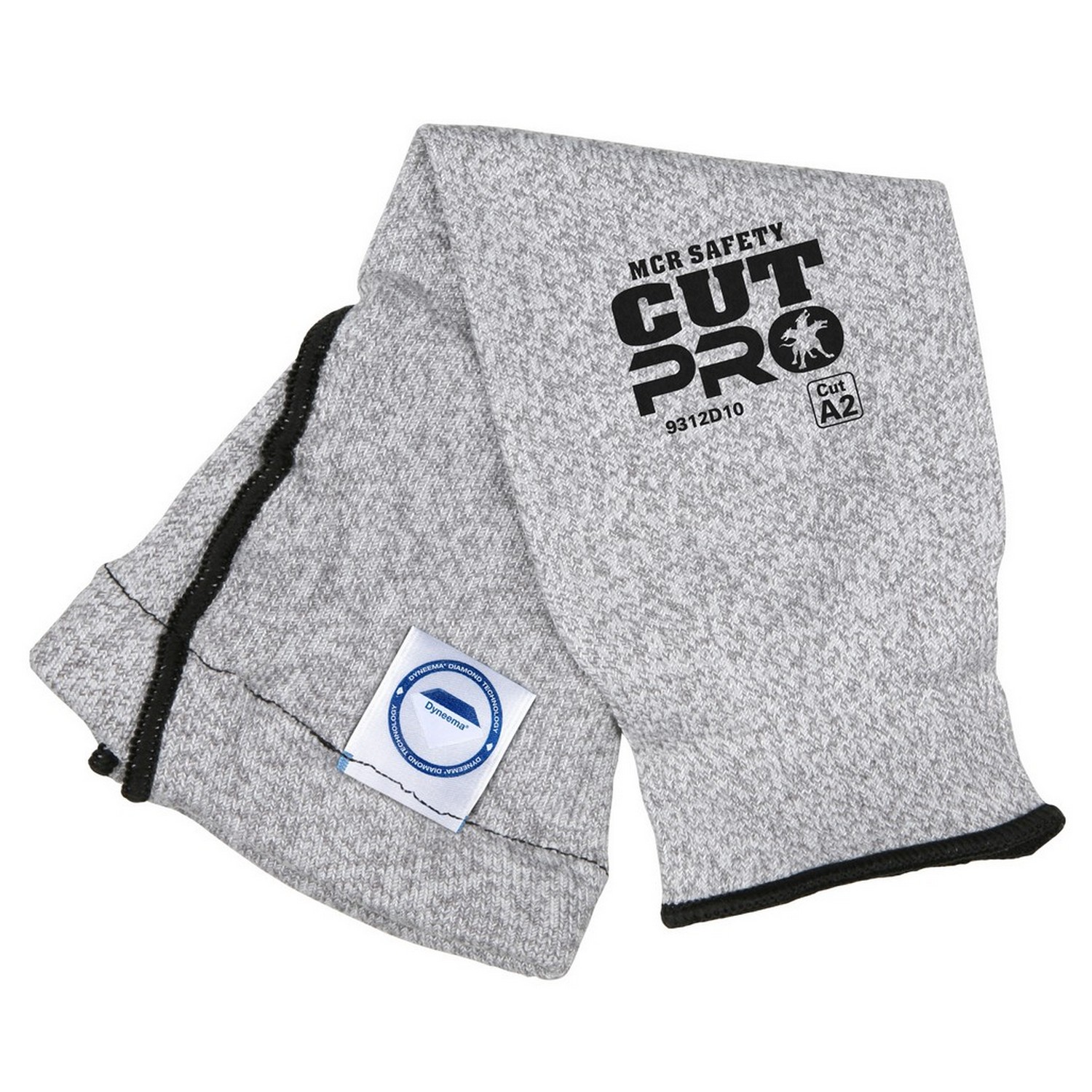 MCR Safety 9312D10 10 Gauge Dyneema sleeve, gusset, black trim, 12" length