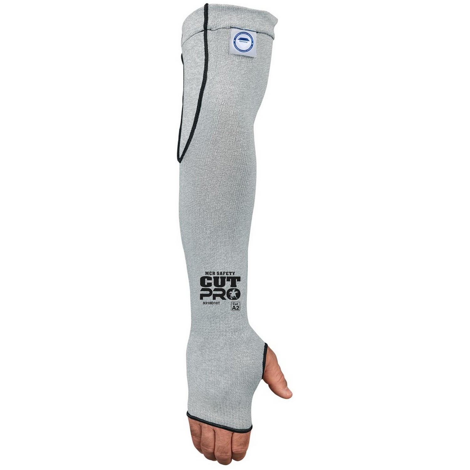 MCR Safety 9318D10 10 gauge Dyneema Plain Cut Resistant Sleeve, ANSI A2, 18 inches length
