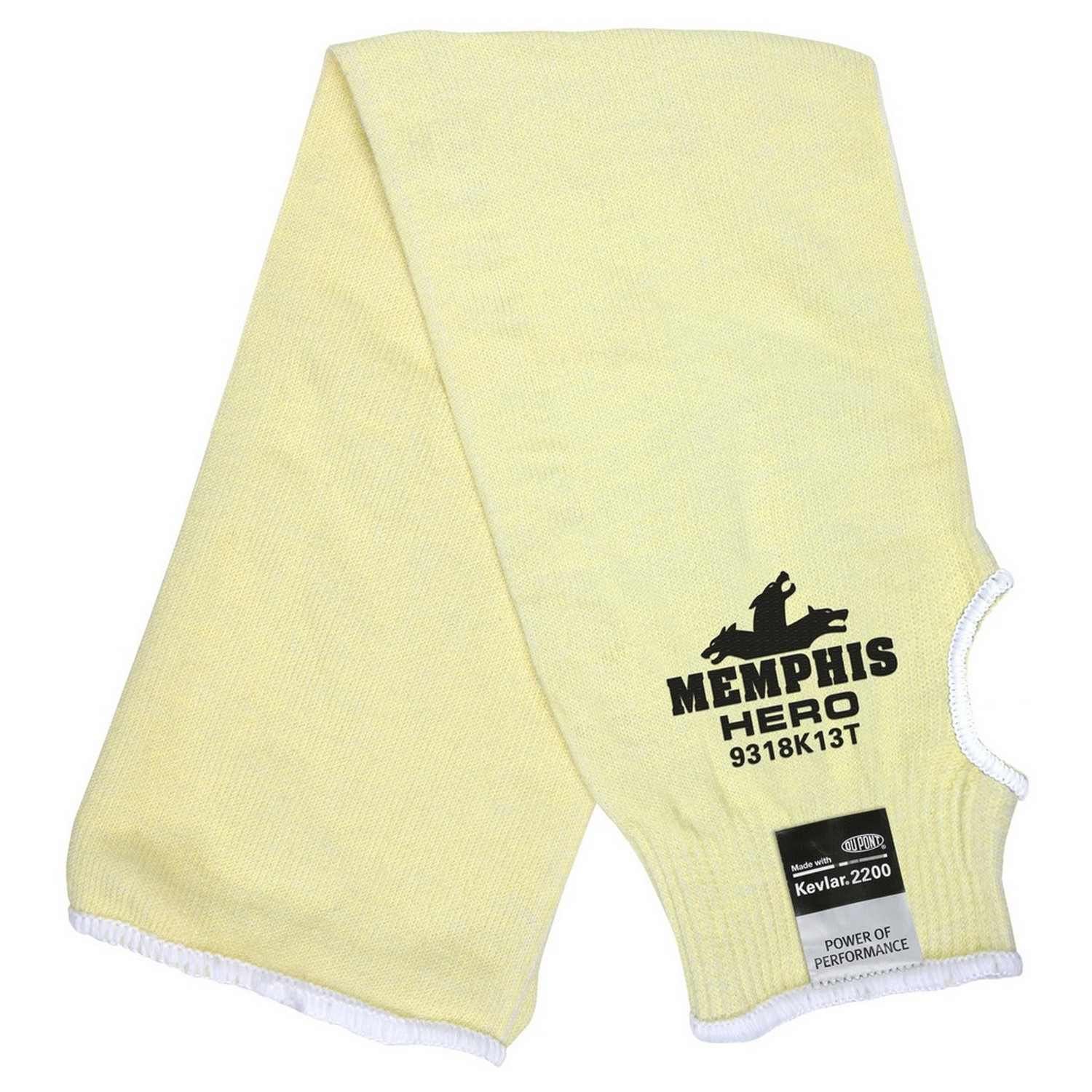 MCR Safety 9318K13T Memphis Hero,  13 Gauge DuPont Kevlar/Stainless Steel/Nylon Fiber, 18" Sleeve with Thumb Slot