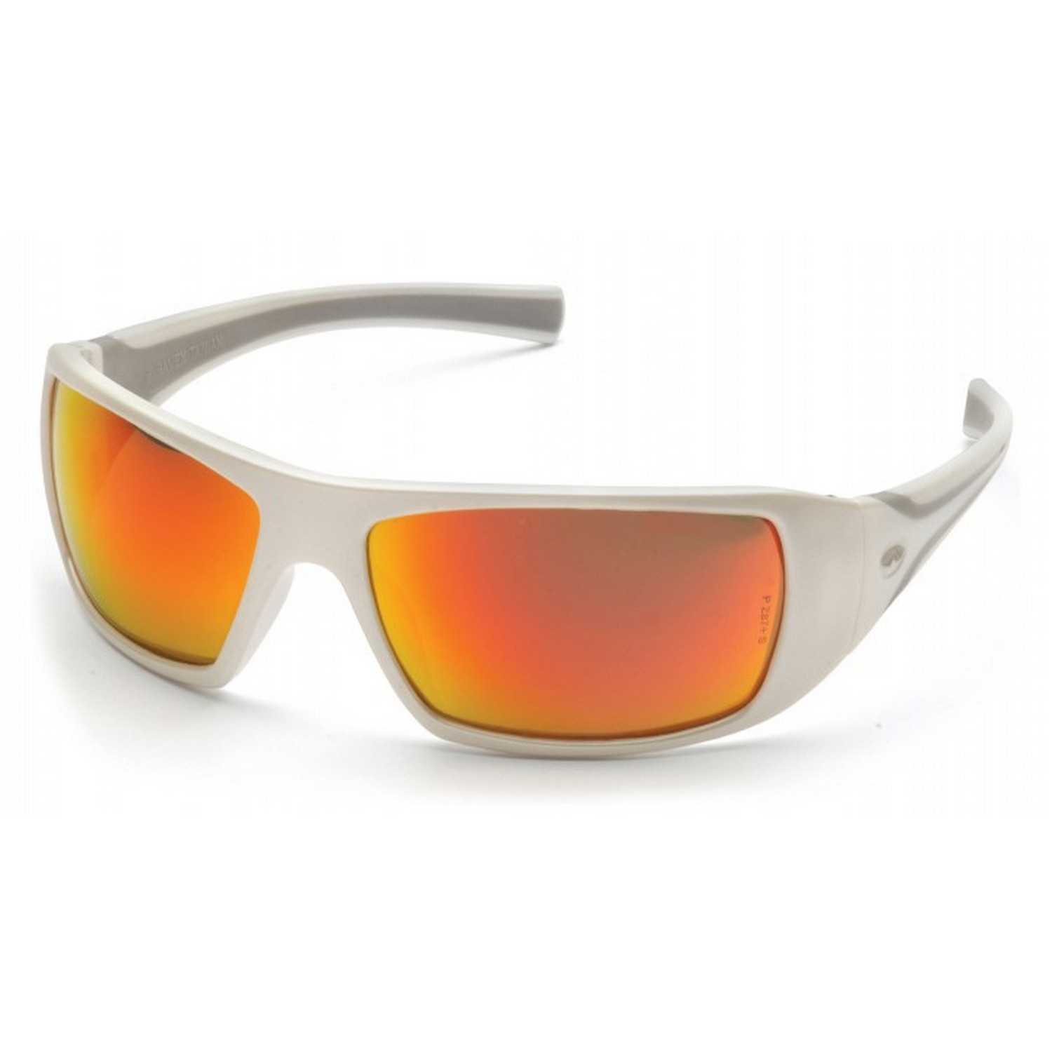 Pyramex Safety SW5655D Goliath - White Frame/Sky Red Mirror Lens Safety Glasses