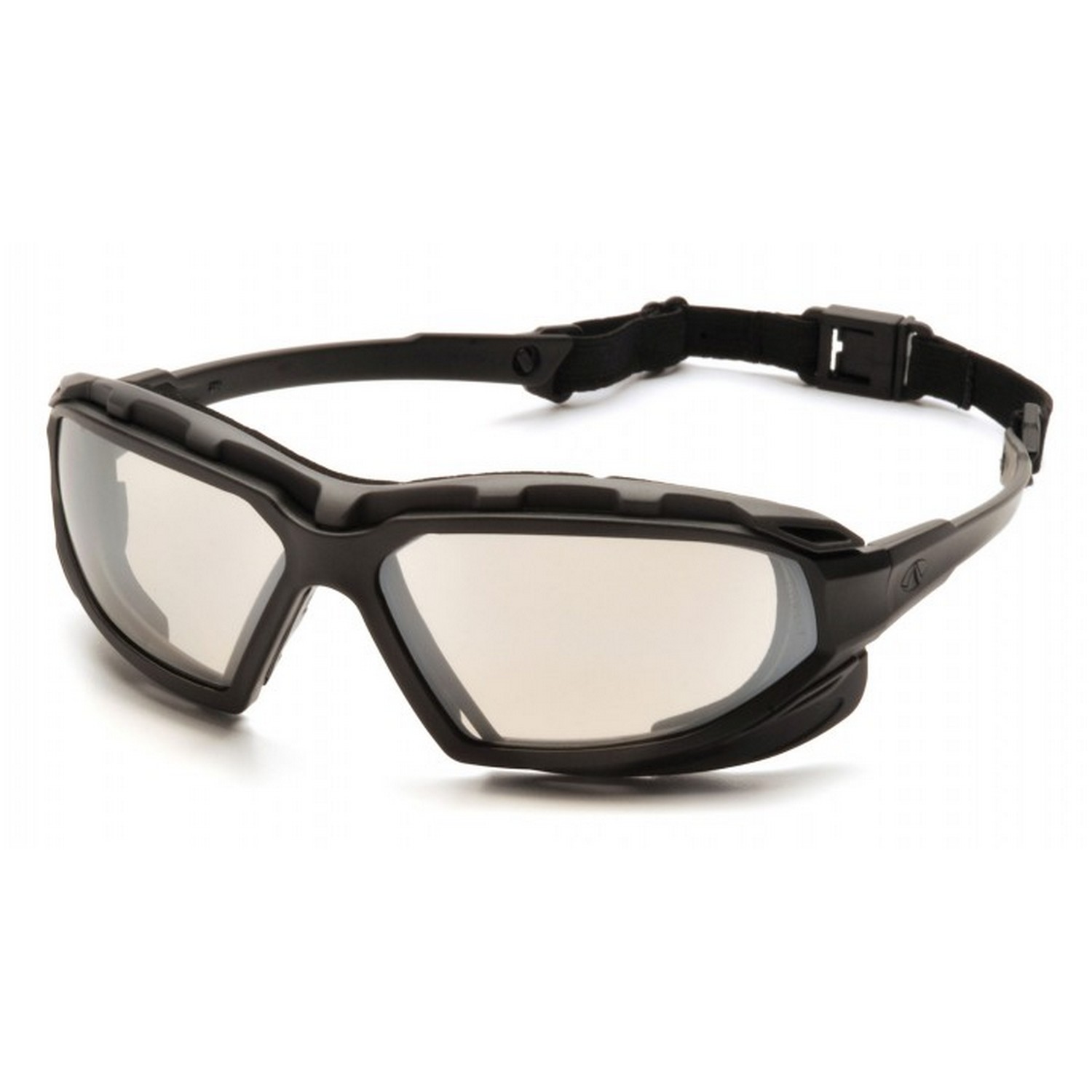 Pyramex Safety SBG5080DT Highlander Plus - Black-Gray Frame/Indoor-Outdoor Mirror Anti-Fog Lens Safety Glasses