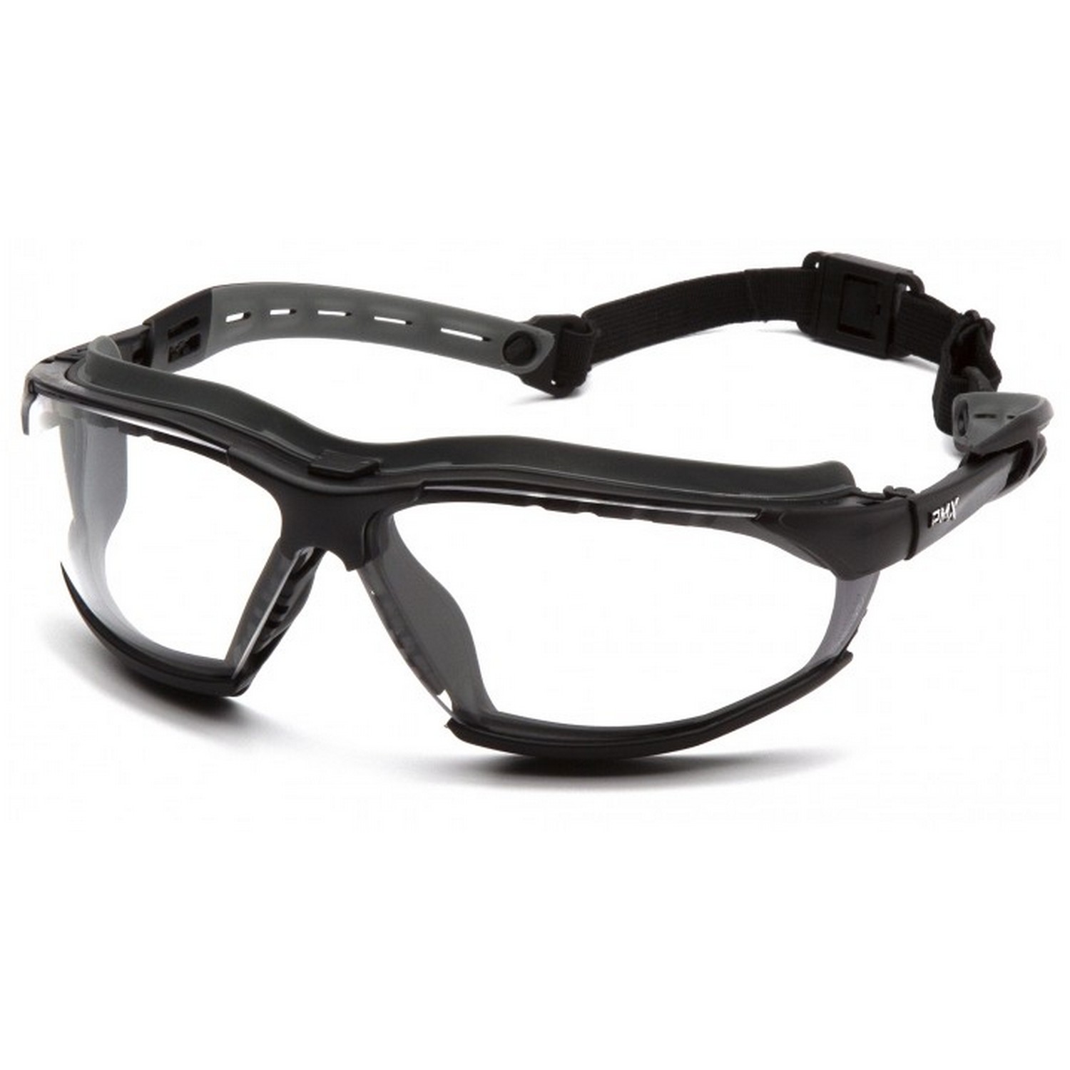 Pyramex Safety GB9410STM Isotope - Black-Gray Body / Clear H2MAX AF Lens Safety Glasses