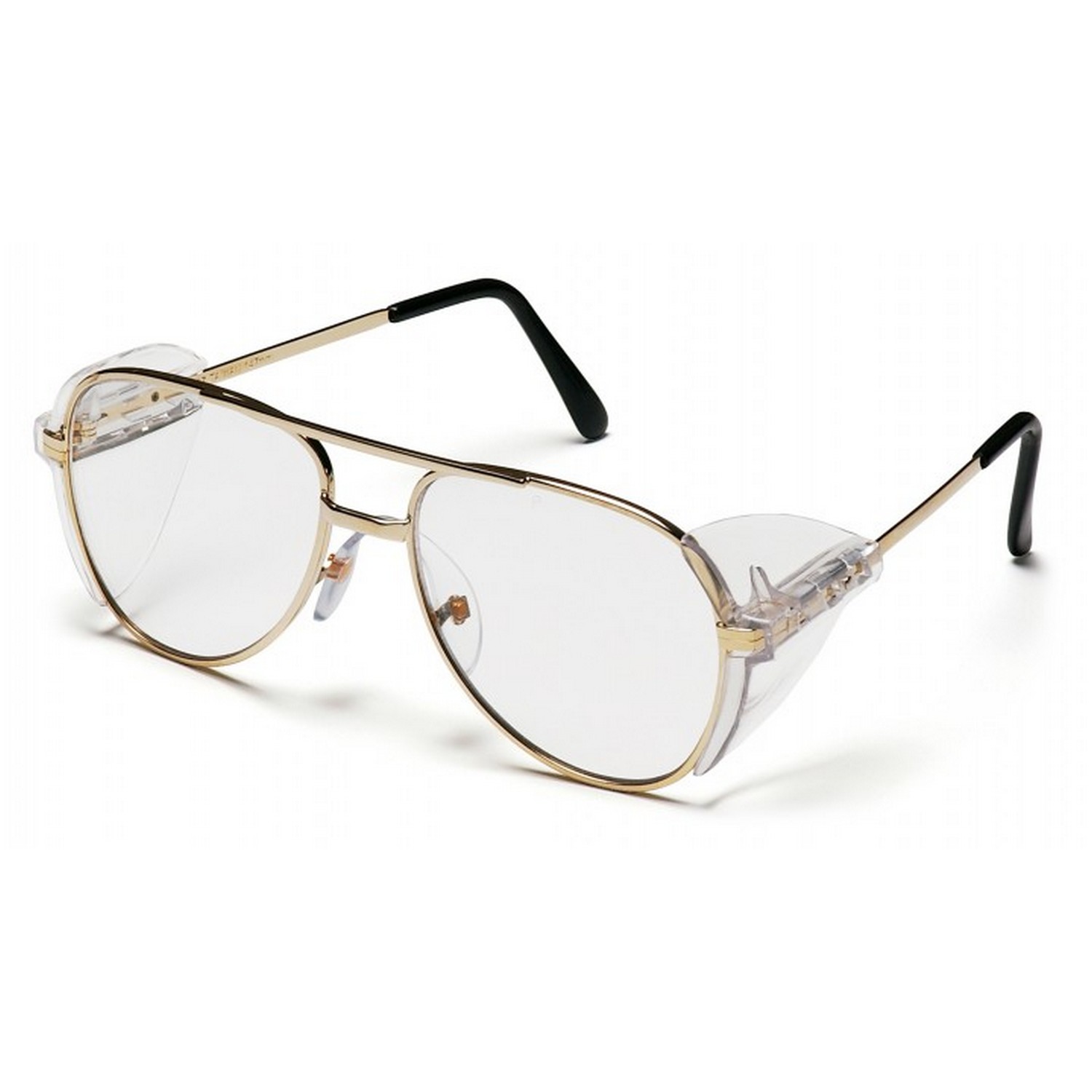 Pyramex Safety SG310A Pathfinder - Gold Metal Frame/Clear Lens Safety Glasses