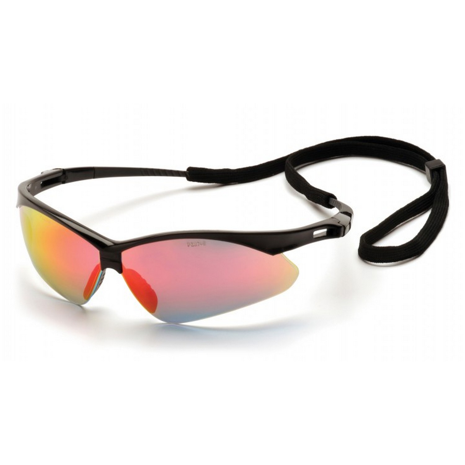 Pyramex Safety SB6345SP PMXTREME - Black Frame/Ice Orange Mirror Lens with Black Cord Safety Glasses
