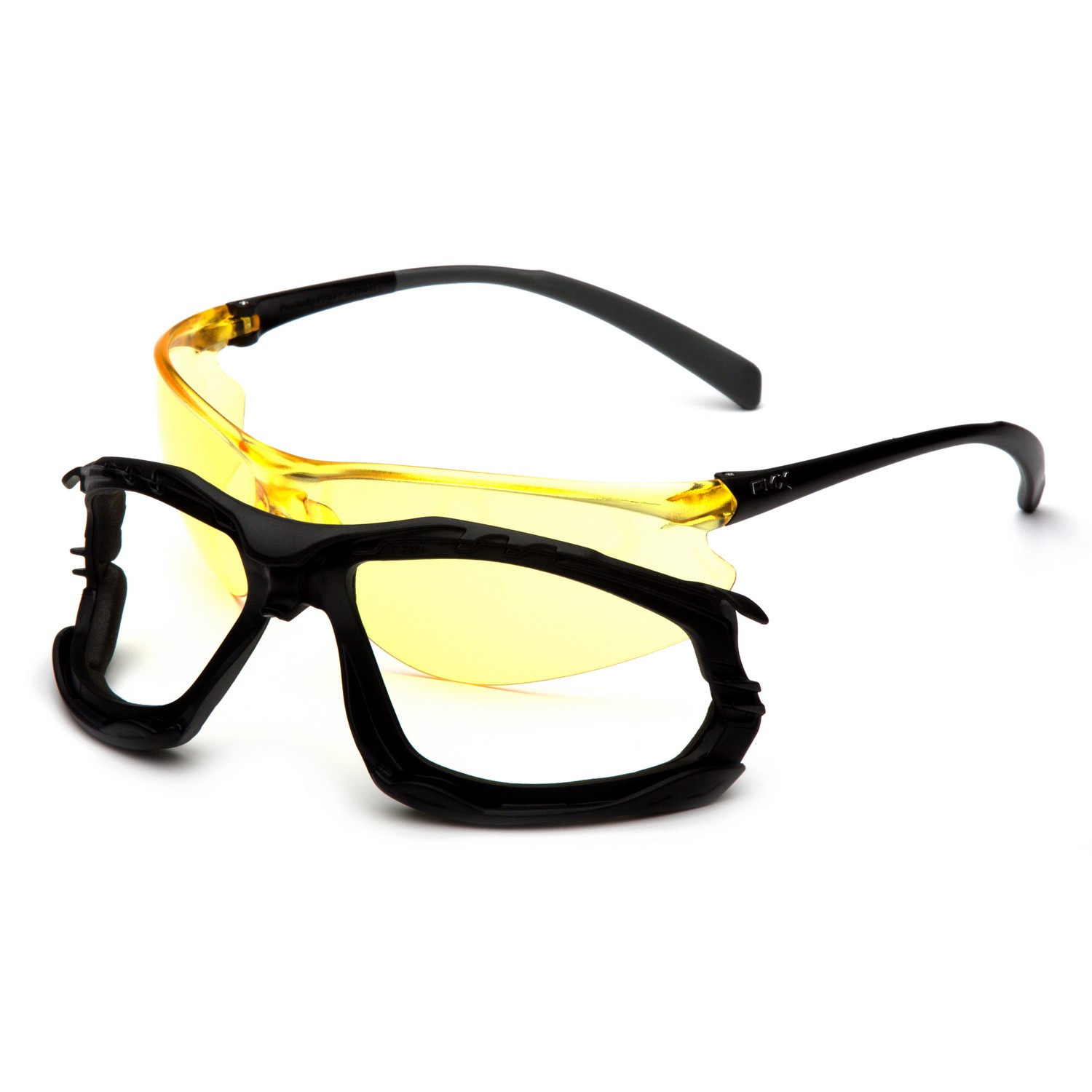 Pyramex Safety SB9330ST Proximity - Black frame/ Amber anti-fog lens Safety Glasses