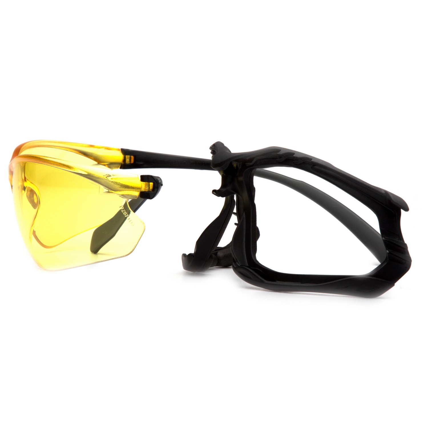 Pyramex Safety SB9330ST Proximity - Black frame/ Amber anti-fog lens Safety Glasses