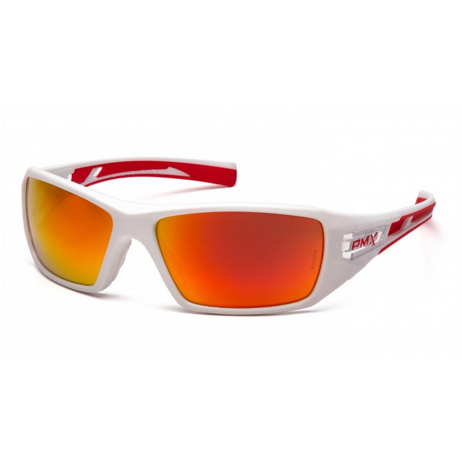 Pyramex Safety SWR10455D White/Red Frame/Sky Red Mirror Lens Safety Glasses