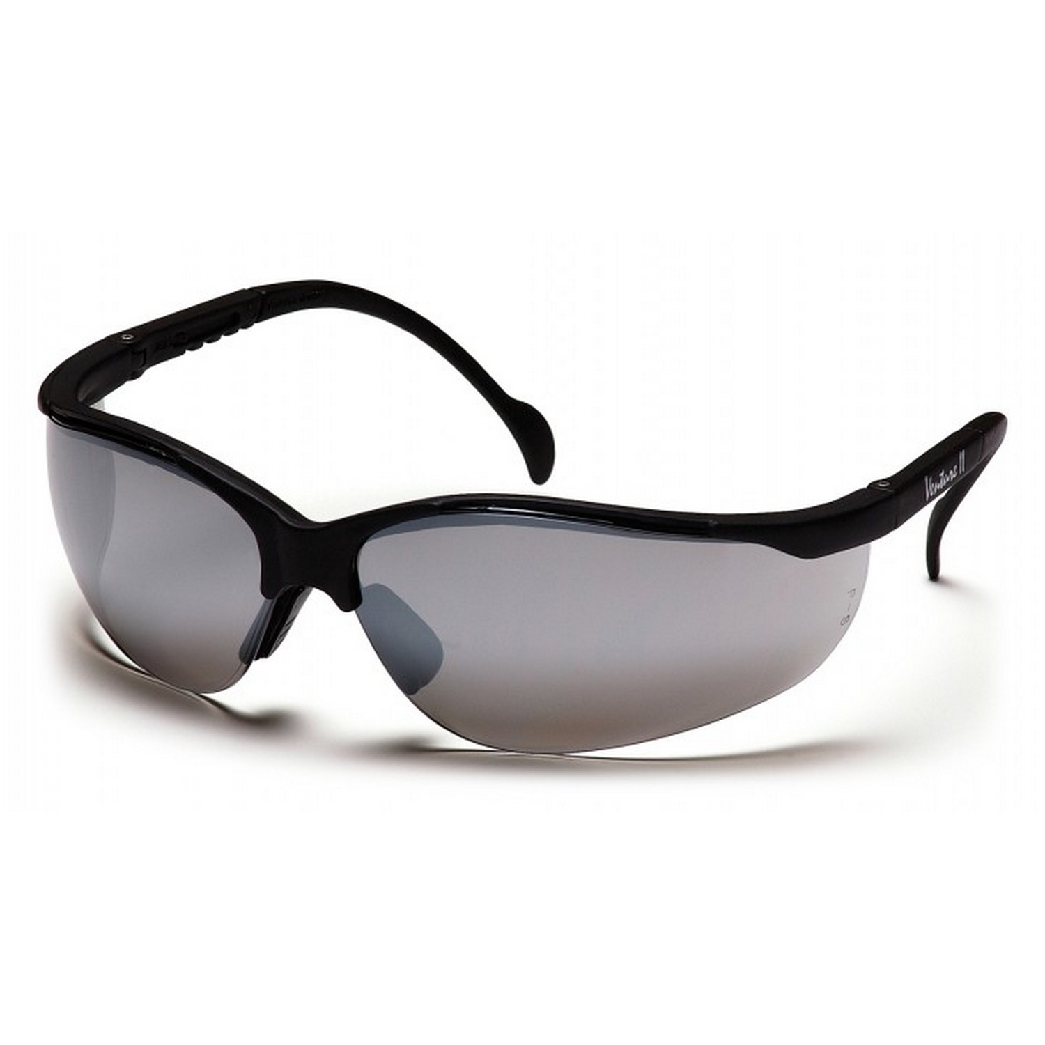 Pyramex Safety SB1870S Venture II - Black Frame/Silver Mirror Lens Safety Glasses