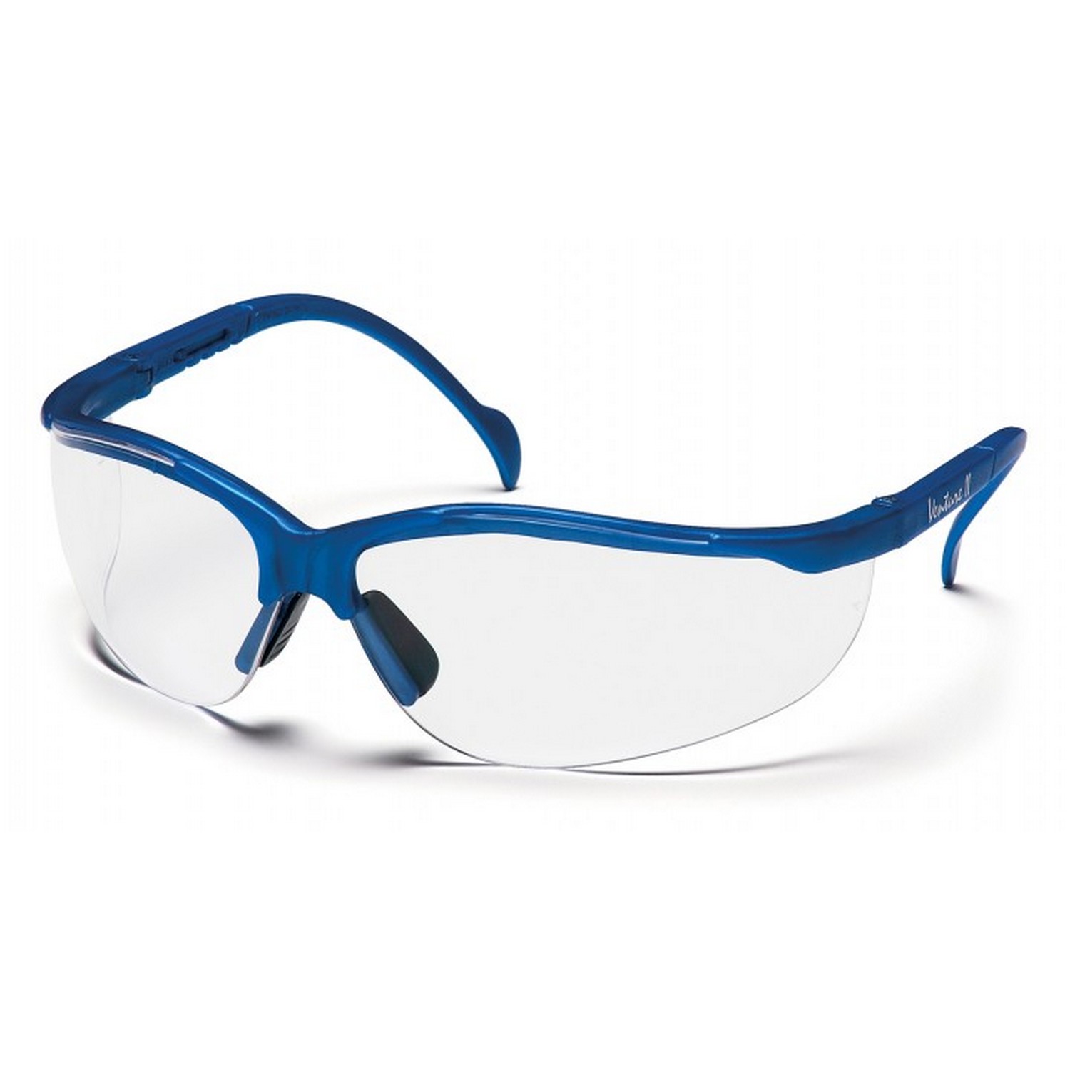 Pyramex Safety SMB1810S Venture II - Metallic Blue Frame/Clear Lens Safety Glasses