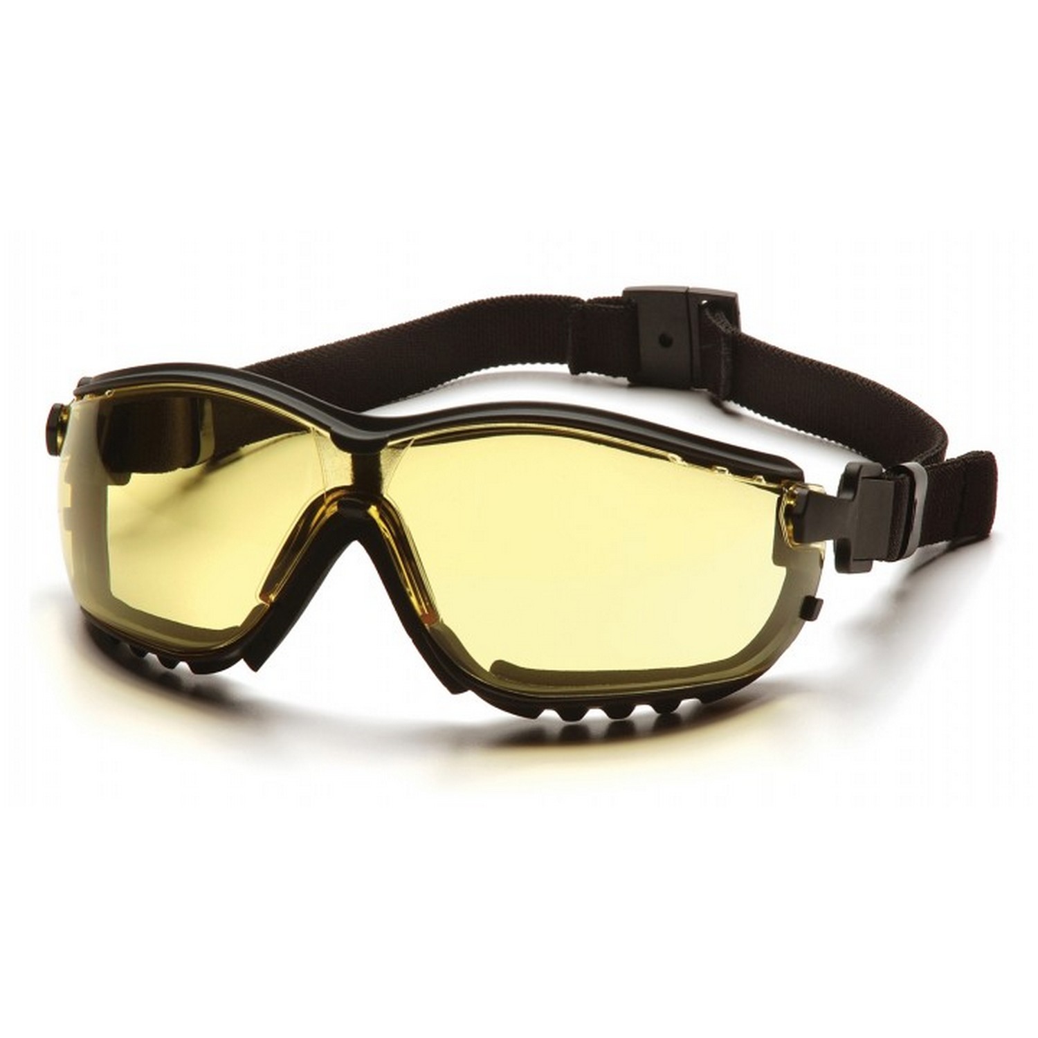 Pyramex Safety GB1830ST V2G - Black Frame/Amber Anti-Fog Lens Safety Glasses