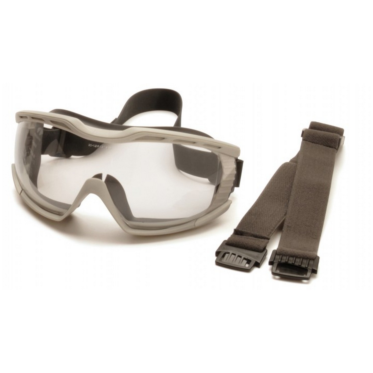 Pyramex Safety G604T2 Capstone - Chem Splash-Clear Anti-Fog-2 Straps Safety Glasses