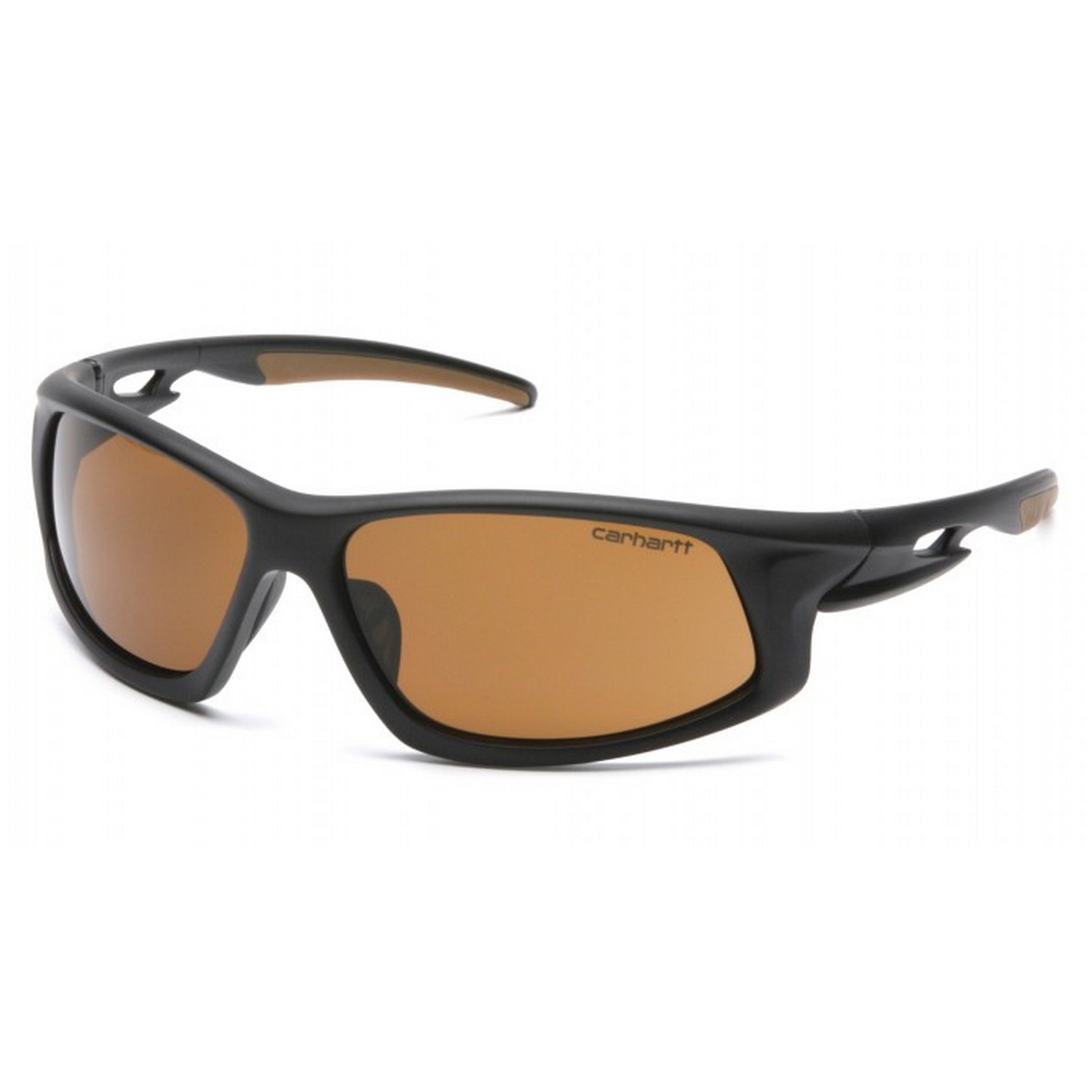 Pyramex Safety CHB618DT Carhartt - Ironside - Safety Eyewear - Black and Tan Frame/Sandstone Bronze Anti-Fog Lens Safety Glasses