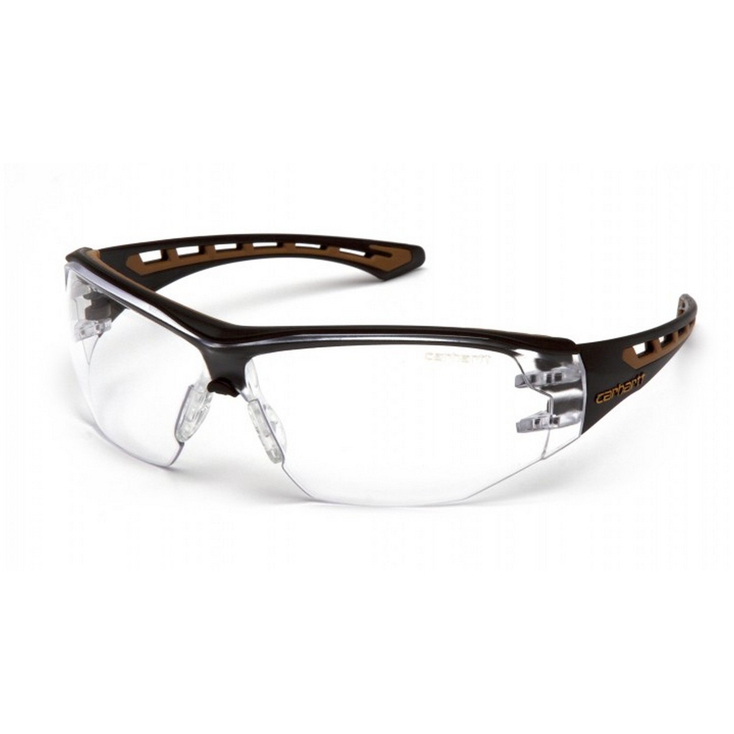 Pyramex Safety CHB810ST Carhartt - Easley - Black and tan frame with clear anti-fog lens Safety Glasses