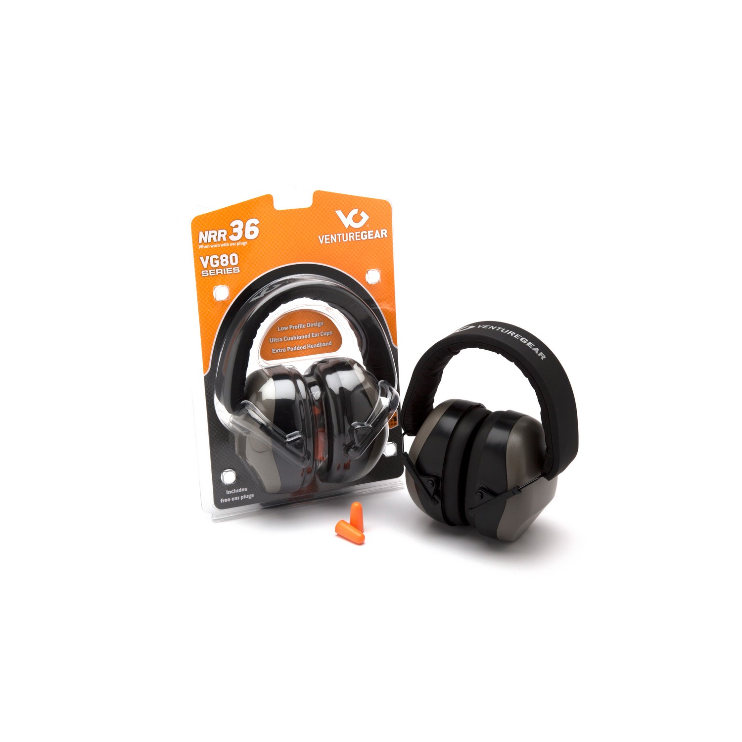 Pyramex Safety VGPM8010C Venture Gear - Earmuff - GRAY 8010 EARMUFF CLAMSHELL