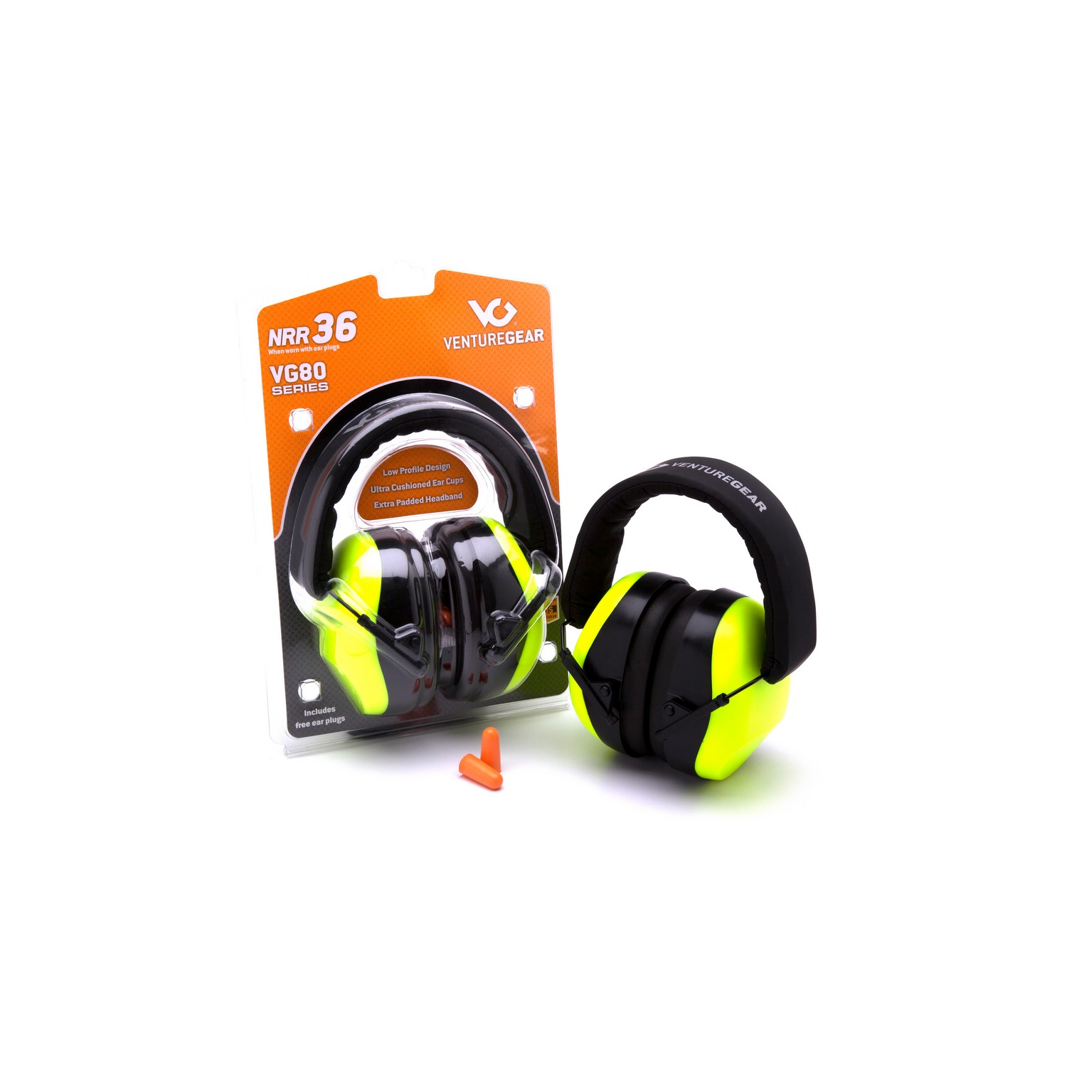 Pyramex Safety VGPM8031C Venture Gear - Earmuff - Hi-Vis Lime 8031 EARMUFF CLAMSHELL