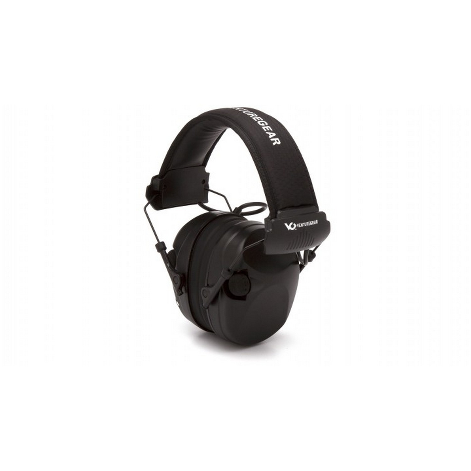 Pyramex Safety VGPME20 Venture Gear - Black electronic earmuff with black headband