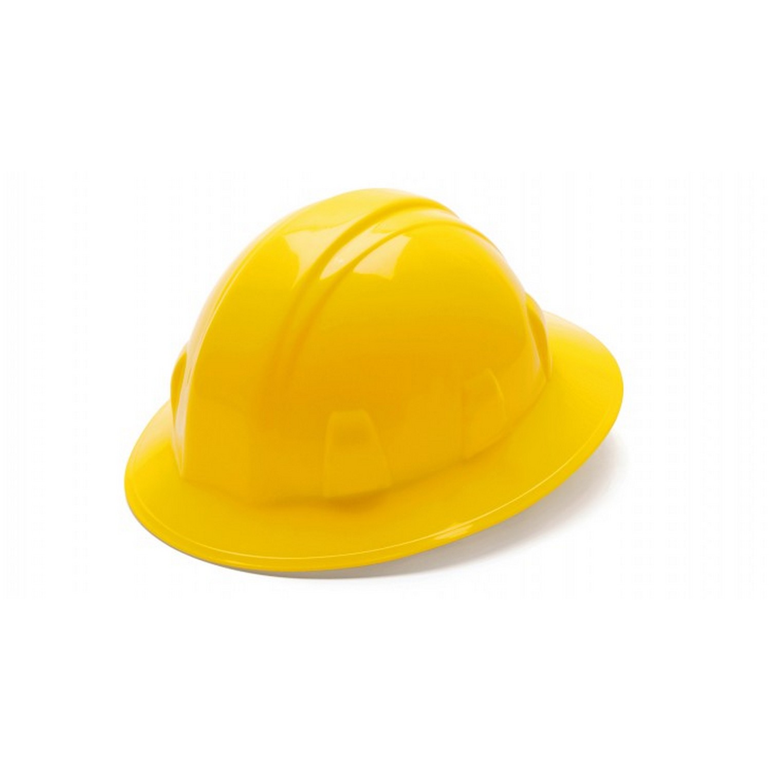 Pyramex Safety HP24130 SL Series Full Brim Hard Hat - Yellow-Full Brim 4 Pt Ratchet Suspension
