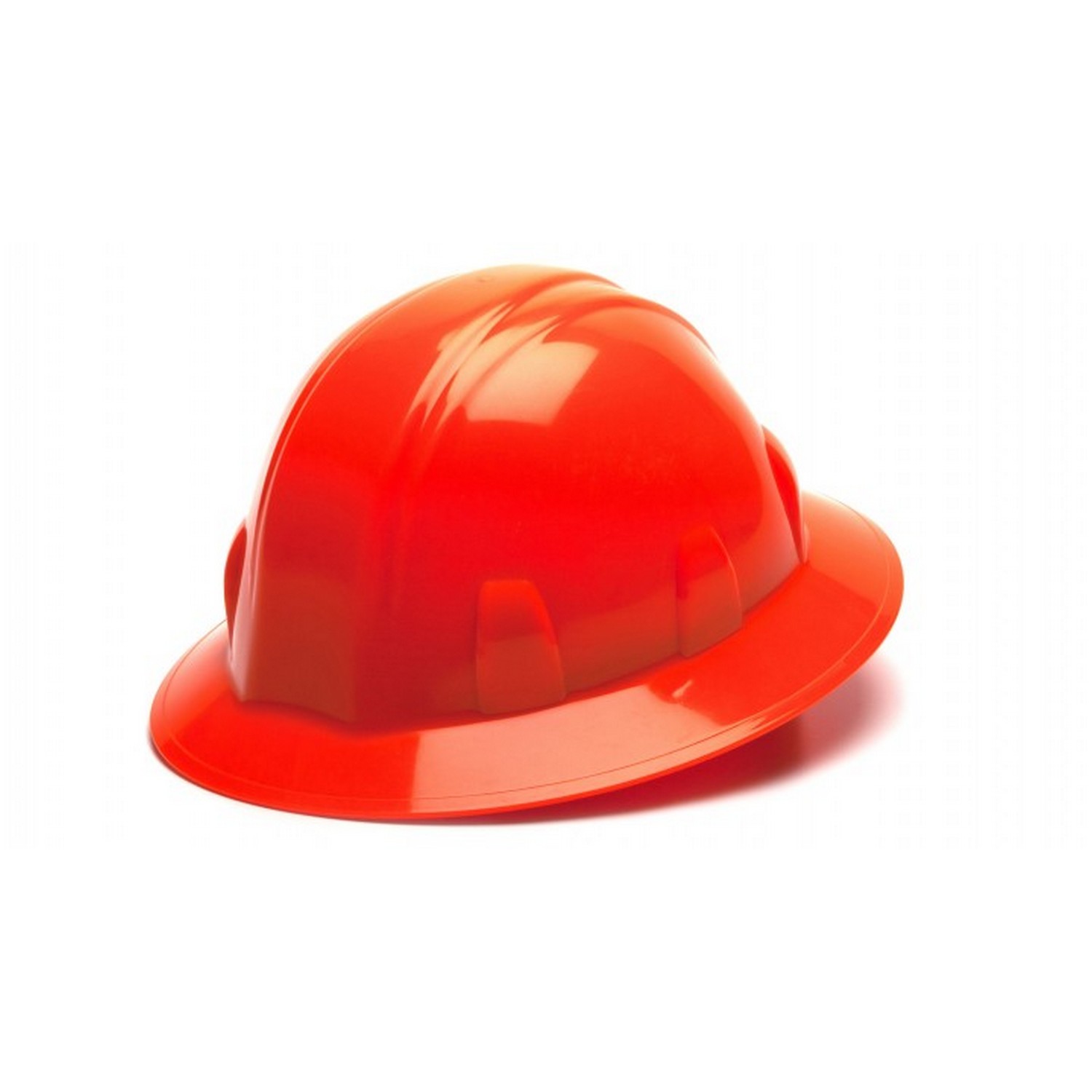 Pyramex Safety HP24141 SL Series Full Brim Hard Hat - Hi Vis Orange-Full Brim 4 Pt Ratchet Suspension