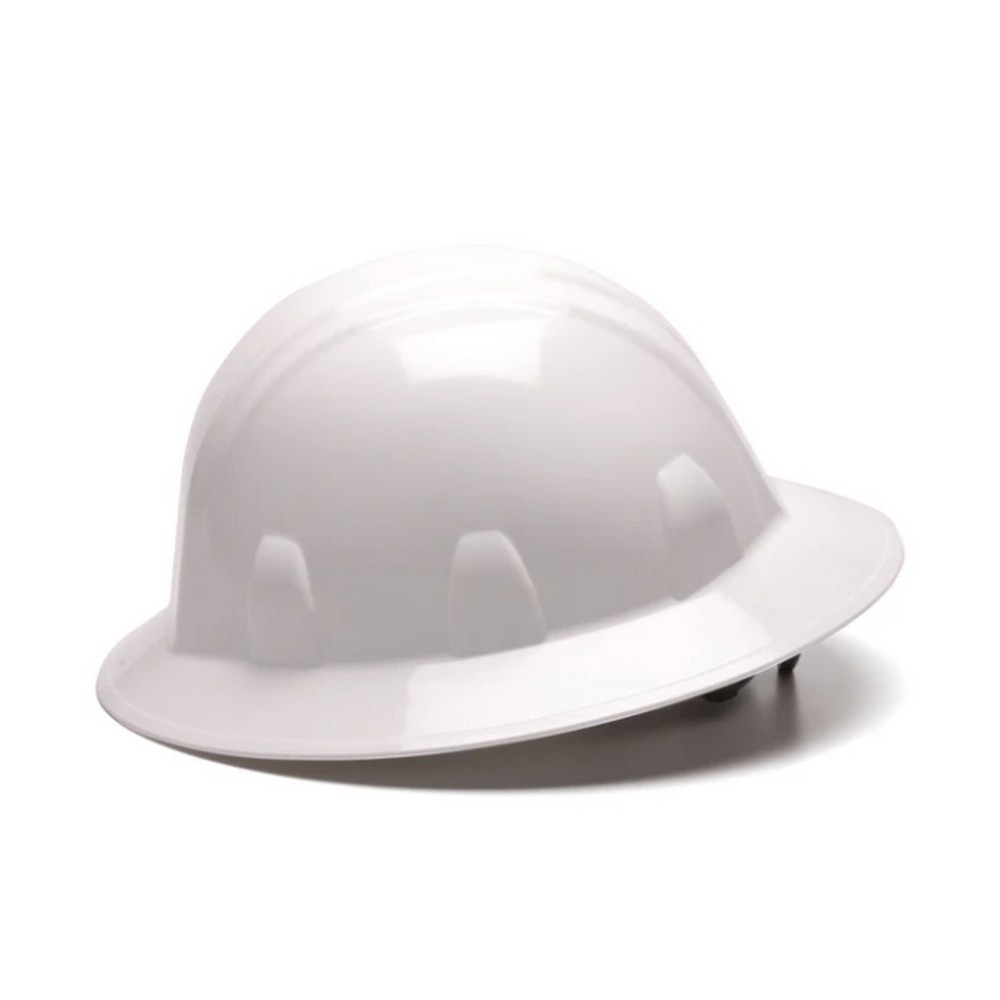 Pyramex Safety HP26110 SL Series Full Brim Hard Hat - White-Full Brim 6 Pt Ratchet Suspension