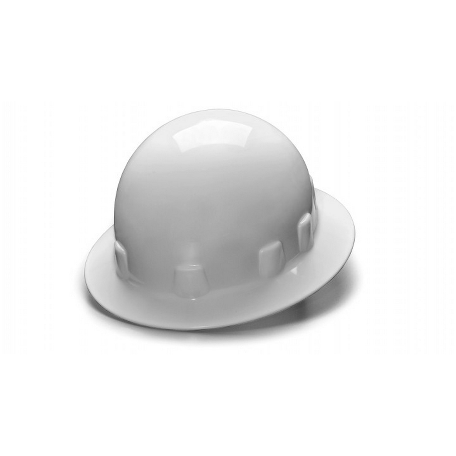 Pyramex Safety HPS24110 SL Series Sleek Shell Hard Hat - White-Sleek Shell Full Brim 4 Pt Ratchet Suspension