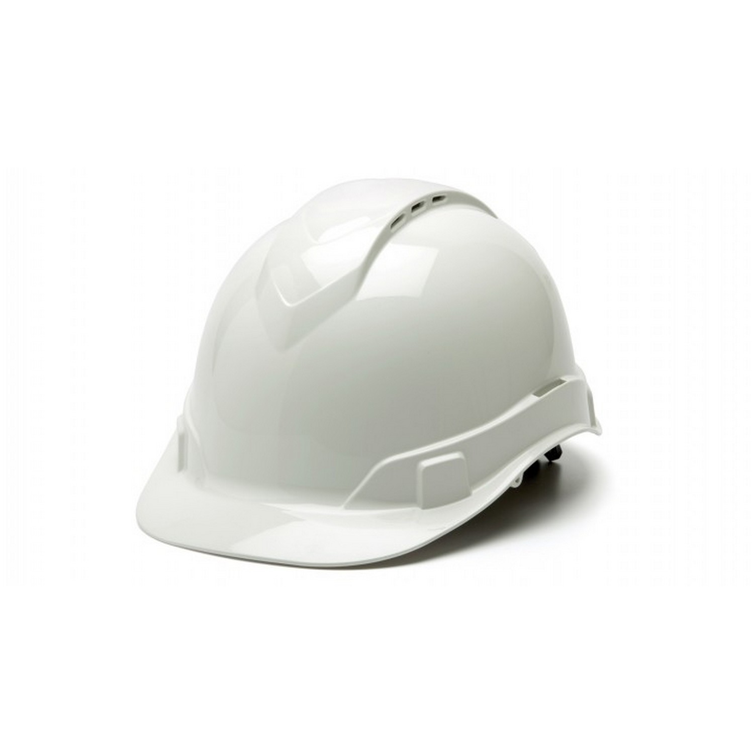 Pyramex Safety HP44110V Ridgeline Hard Hat - White-Ridgeline Vented Cap Style 4 Pt Ratchet Suspension