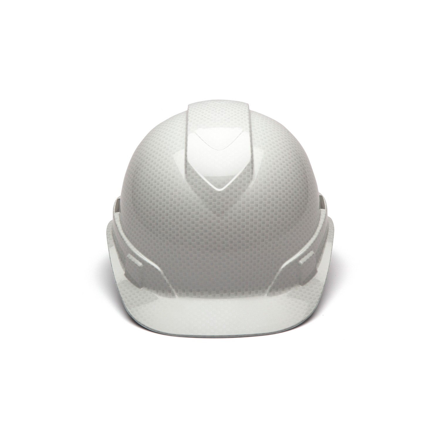 Pyramex Safety HP44116S Ridgeline Cap Style Hard Hat - Shiny White Graphite Pattern -Ridgeline Cap Style 4 Pt Ratchet Suspension