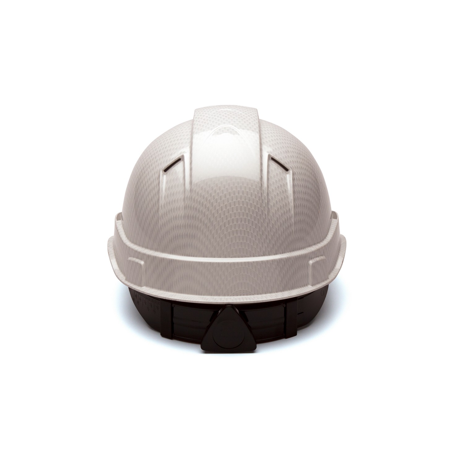 Pyramex Safety HP44116SV Ridgeline Cap Style Vented Hard Hat - Shiny White Graphite Pattern -Ridgeline Cap Style Vented 4 Pt Ratchet Suspension
