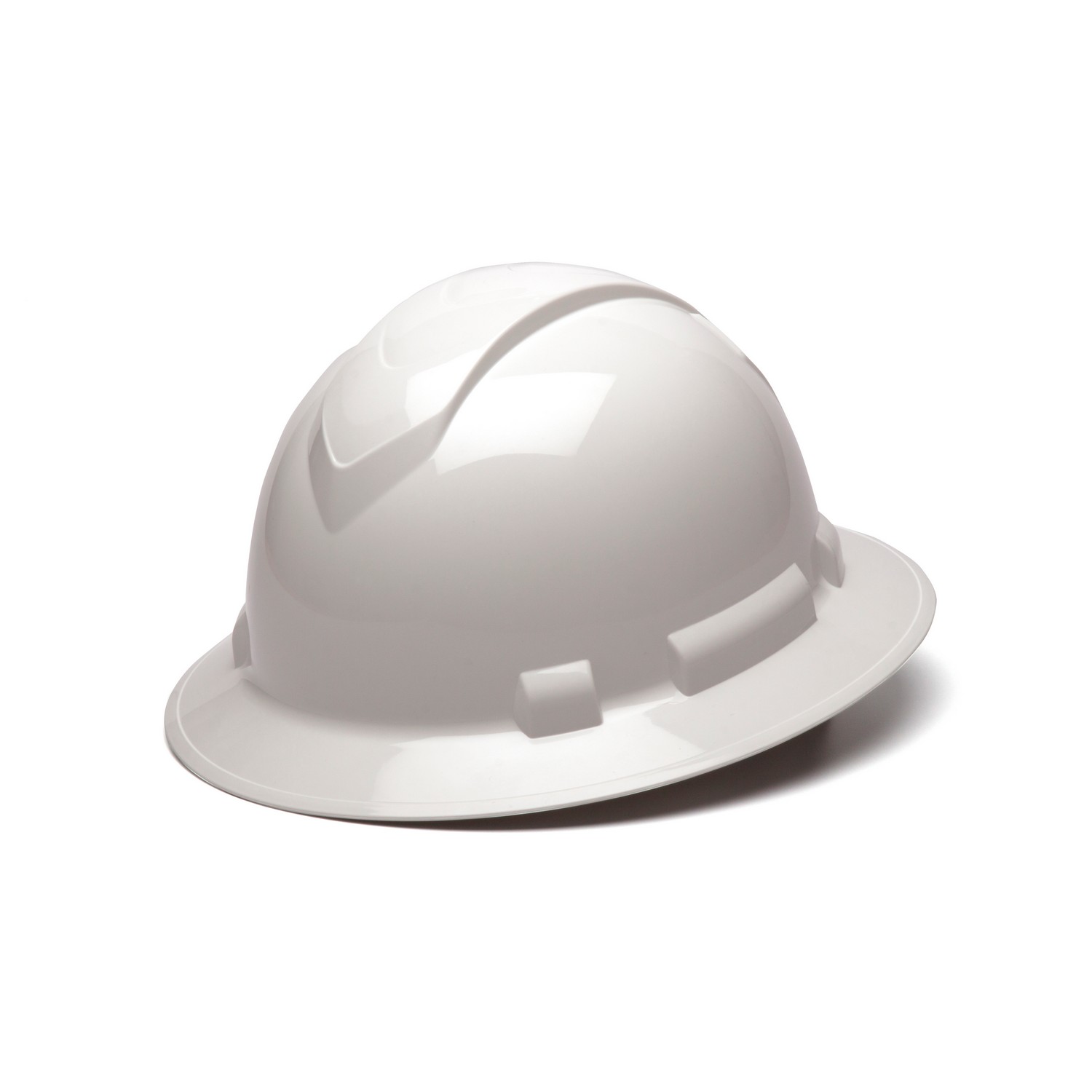 Pyramex Safety HP54110 Ridgeline Hard Hat - White-Ridgeline Full Brim 4 Pt Ratchet Suspension