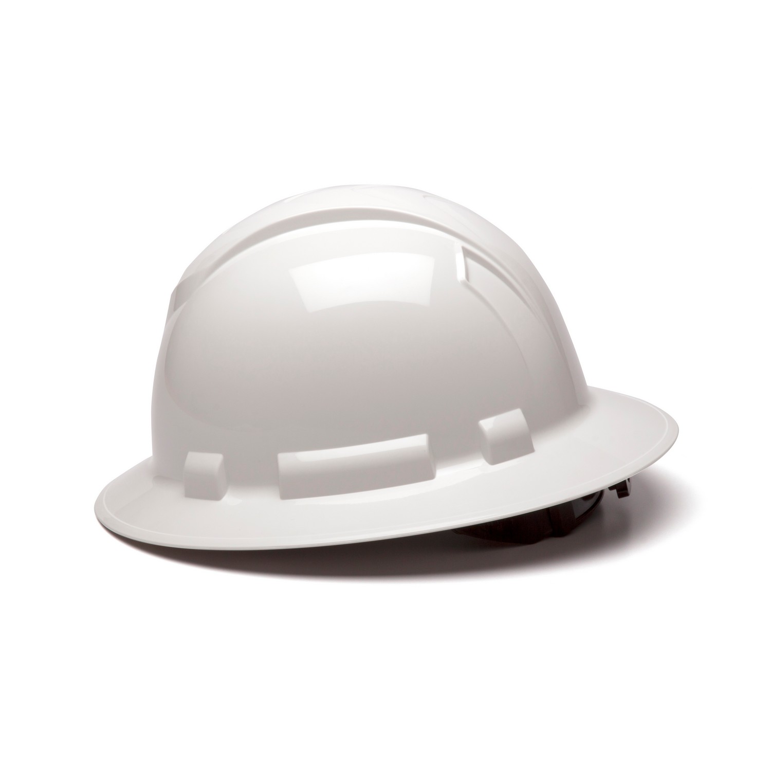Pyramex Safety HP54110 Ridgeline Hard Hat - White-Ridgeline Full Brim 4 Pt Ratchet Suspension
