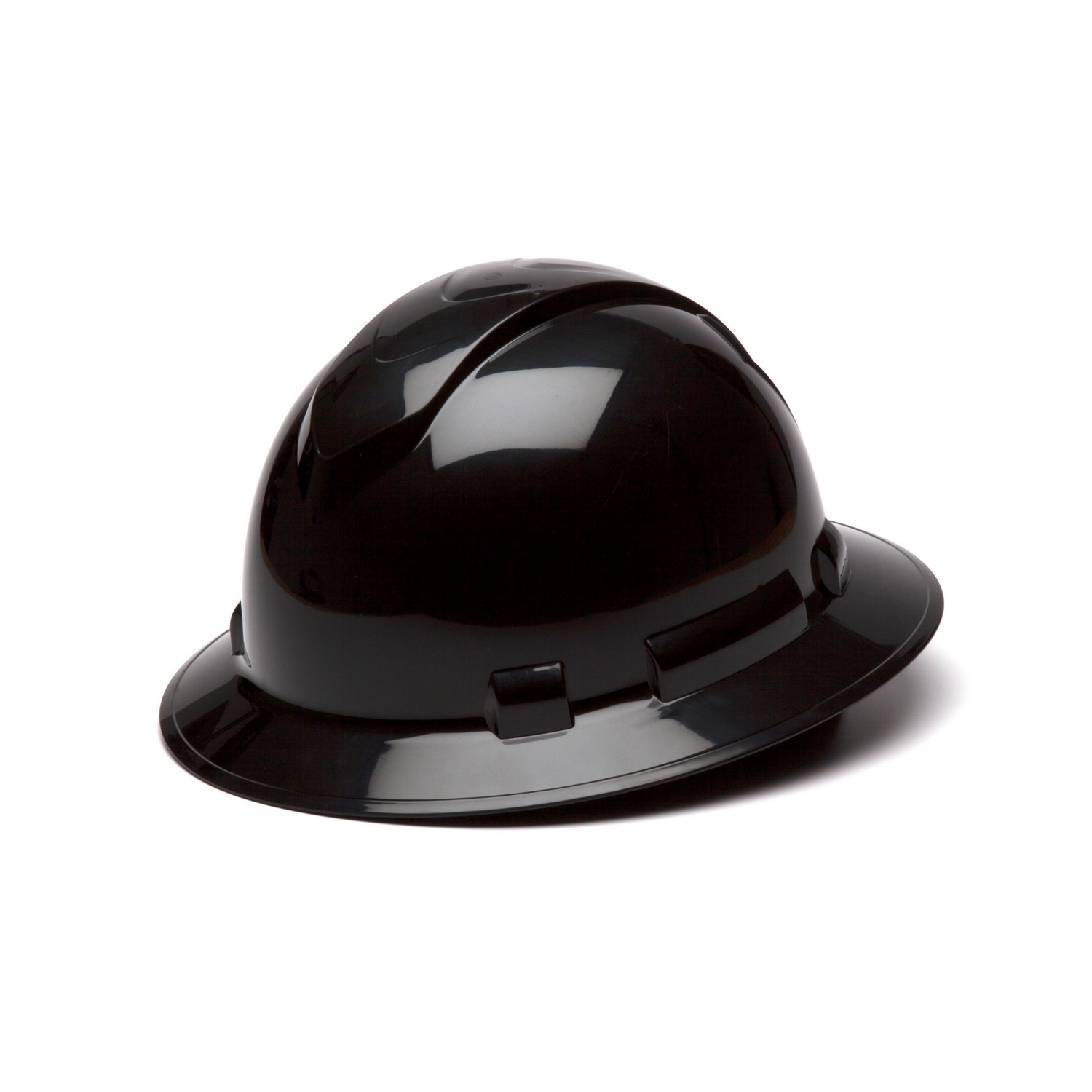 Pyramex Safety HP54111 Ridgeline Hard Hat - Black-Ridgeline Full Brim 4 Pt Ratchet Suspension