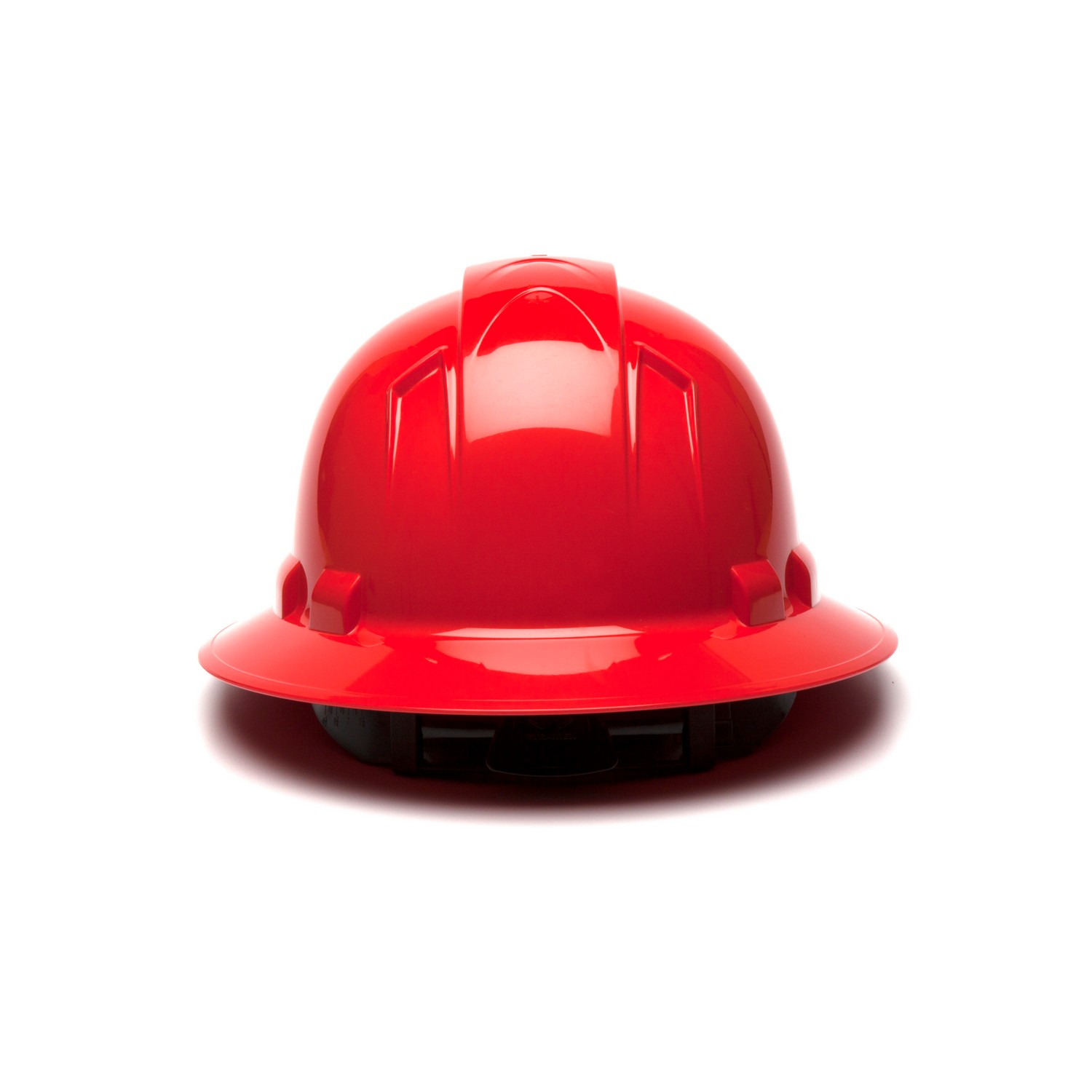 Pyramex Safety HP54120 Ridgeline Full Brim Hard Hat - Red-Ridgeline Full Brim 4 Pt Ratchet Suspension