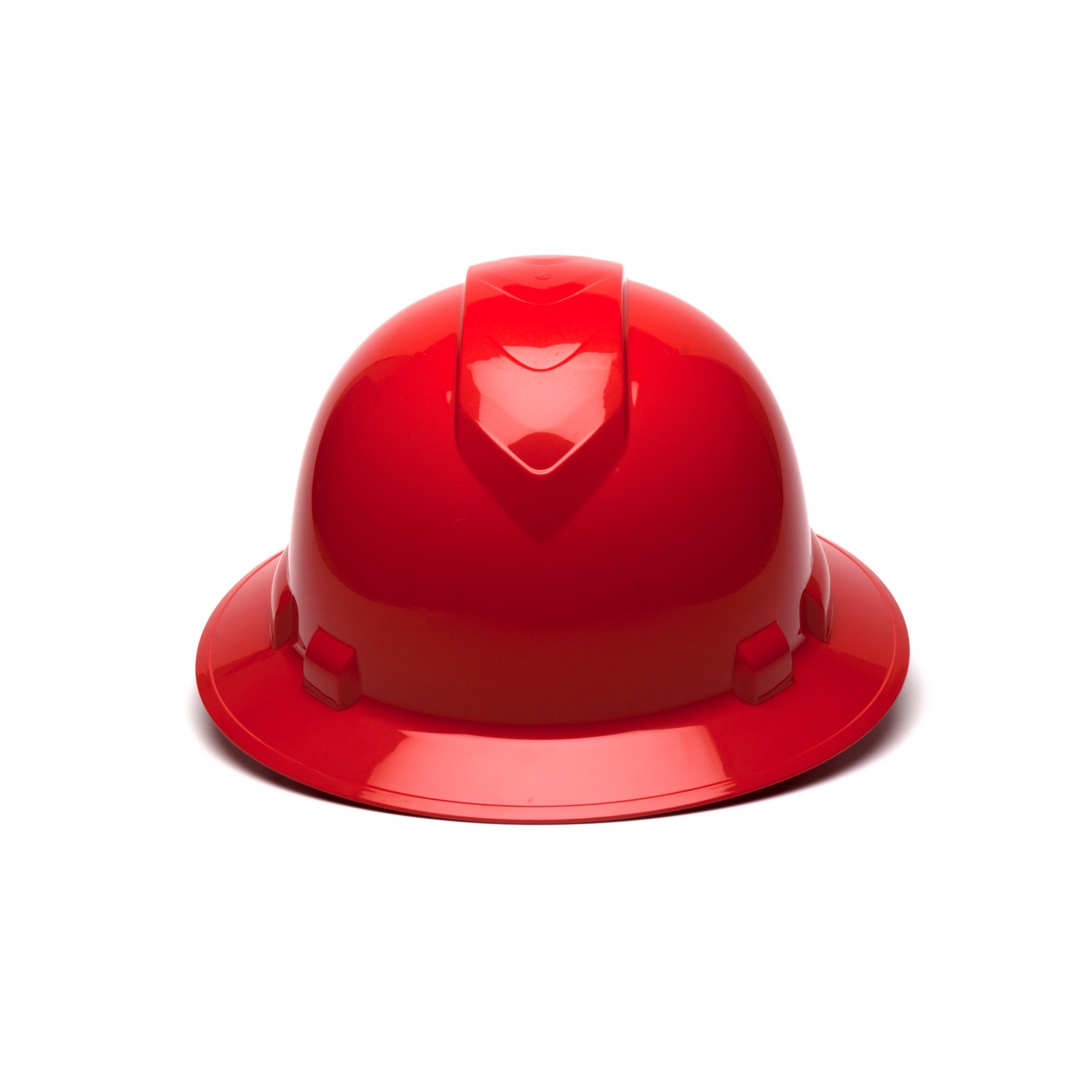 Pyramex Safety HP54120 Ridgeline Full Brim Hard Hat - Red-Ridgeline Full Brim 4 Pt Ratchet Suspension