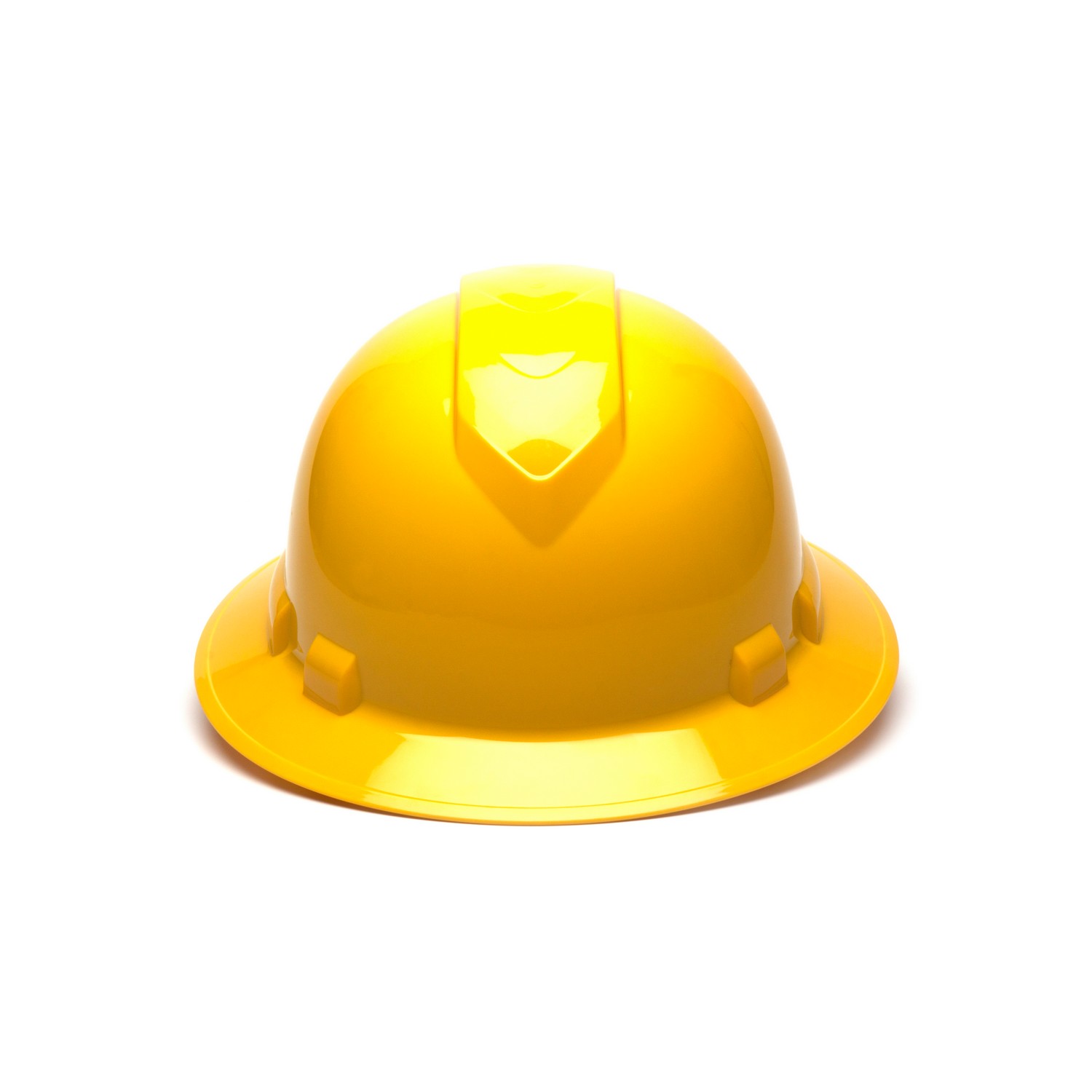 Pyramex Safety HP54130 Ridgeline Full Brim Hard Hat - Yellow-Ridgeline Full Brim 4 Pt Ratchet Suspension