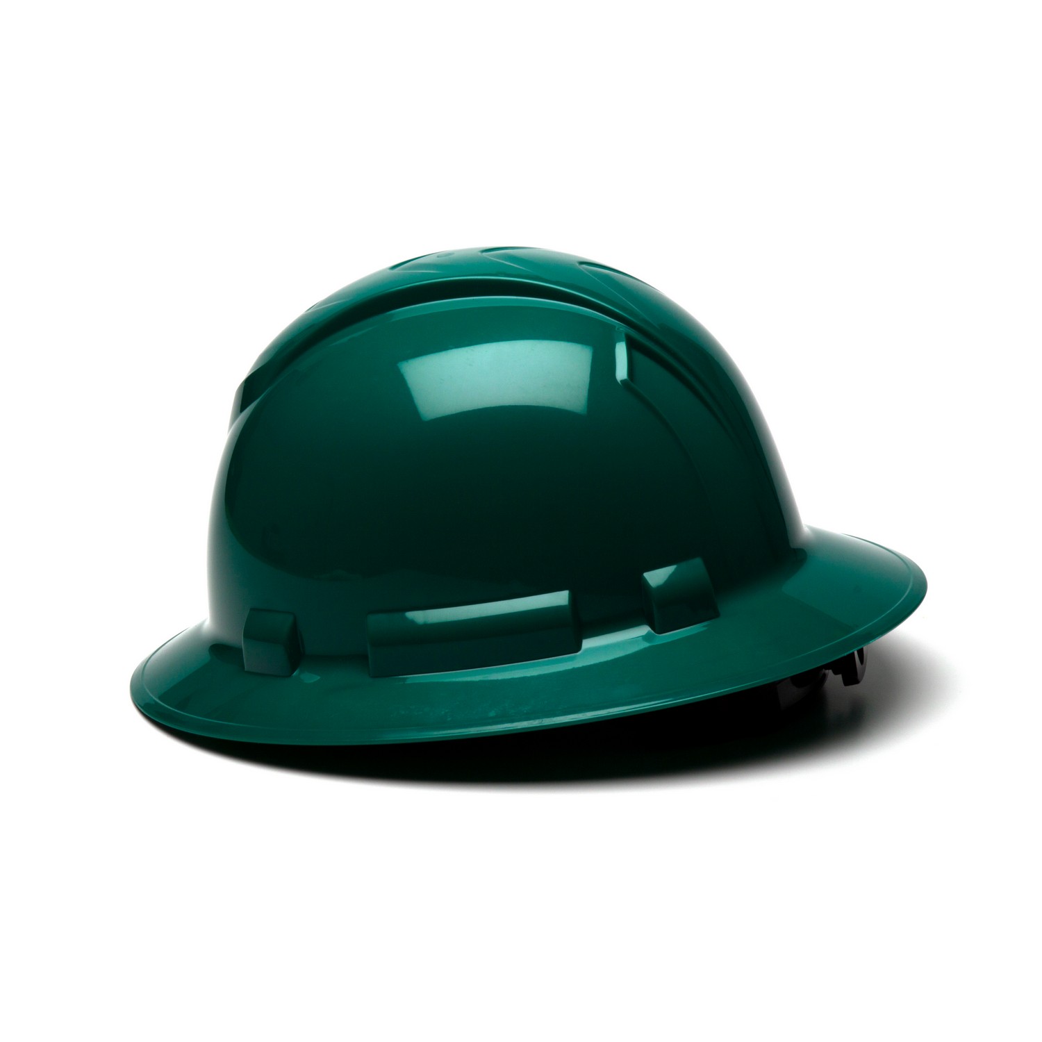 Pyramex Safety HP54135 Ridgeline Full Brim Hard Hat - Green-Ridgeline Full Brim 4 Pt Ratchet Suspension