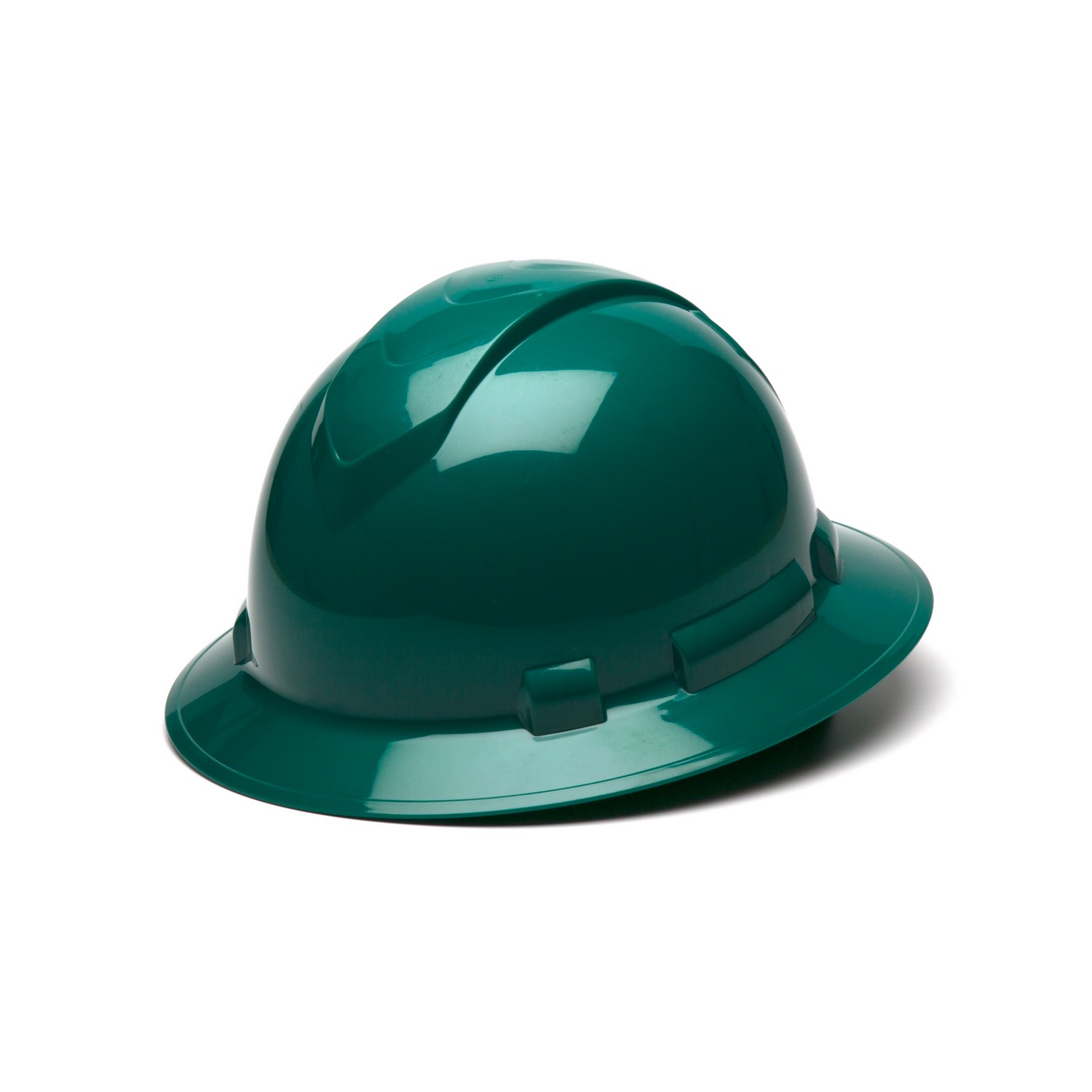 Pyramex Safety HP54135 Ridgeline Full Brim Hard Hat - Green-Ridgeline Full Brim 4 Pt Ratchet Suspension