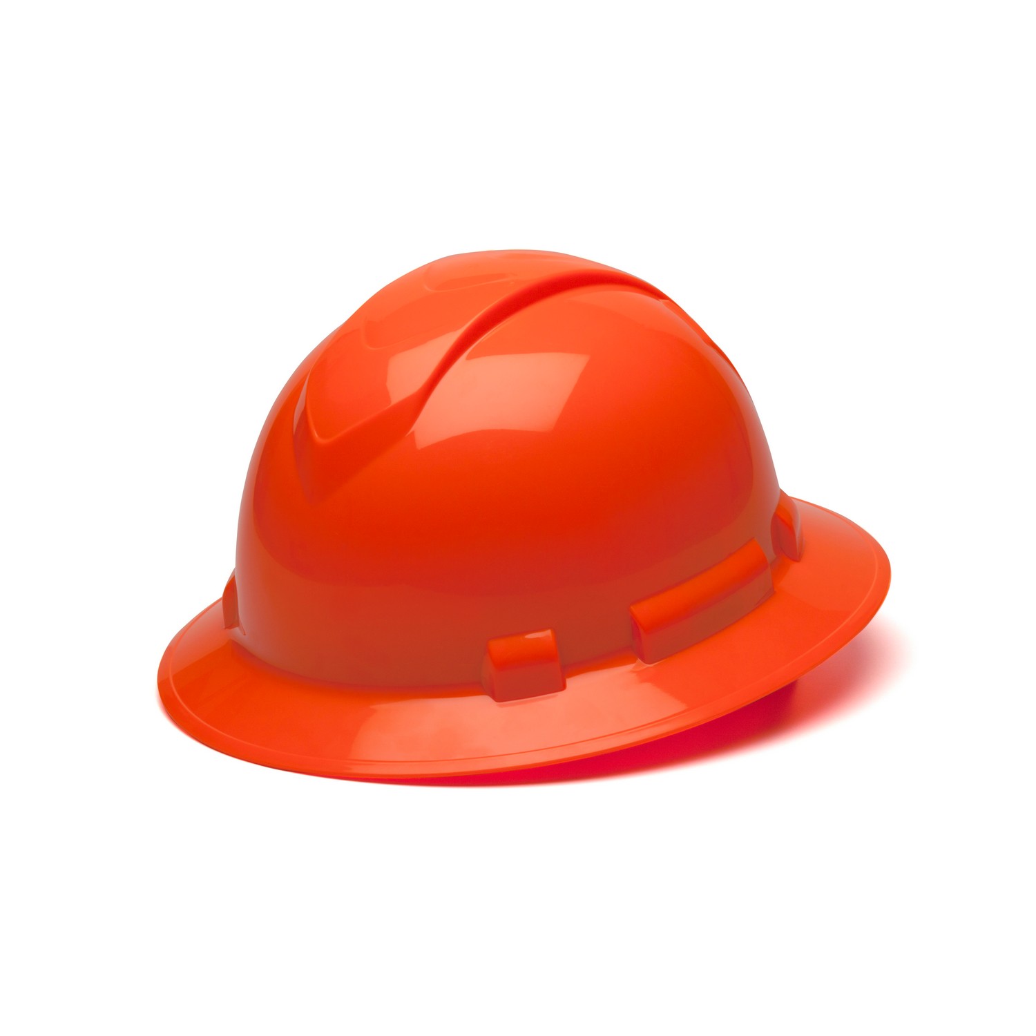 Pyramex Safety HP54141 Ridgeline Full Brim Hard Hat - HI Vis Orange-Ridgeline Full Brim 4 Pt Ratchet Suspension