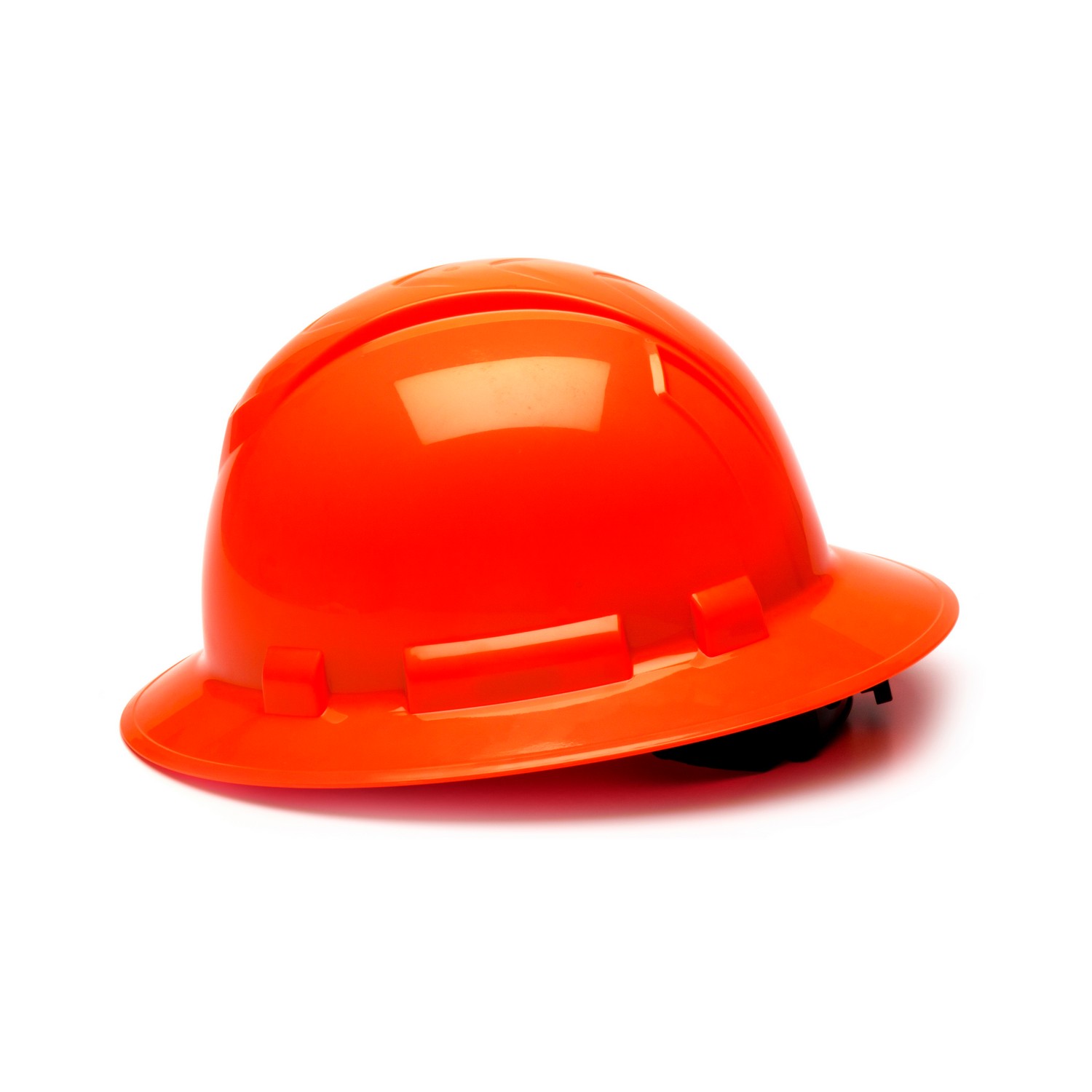 Pyramex Safety HP54141 Ridgeline Full Brim Hard Hat - HI Vis Orange-Ridgeline Full Brim 4 Pt Ratchet Suspension