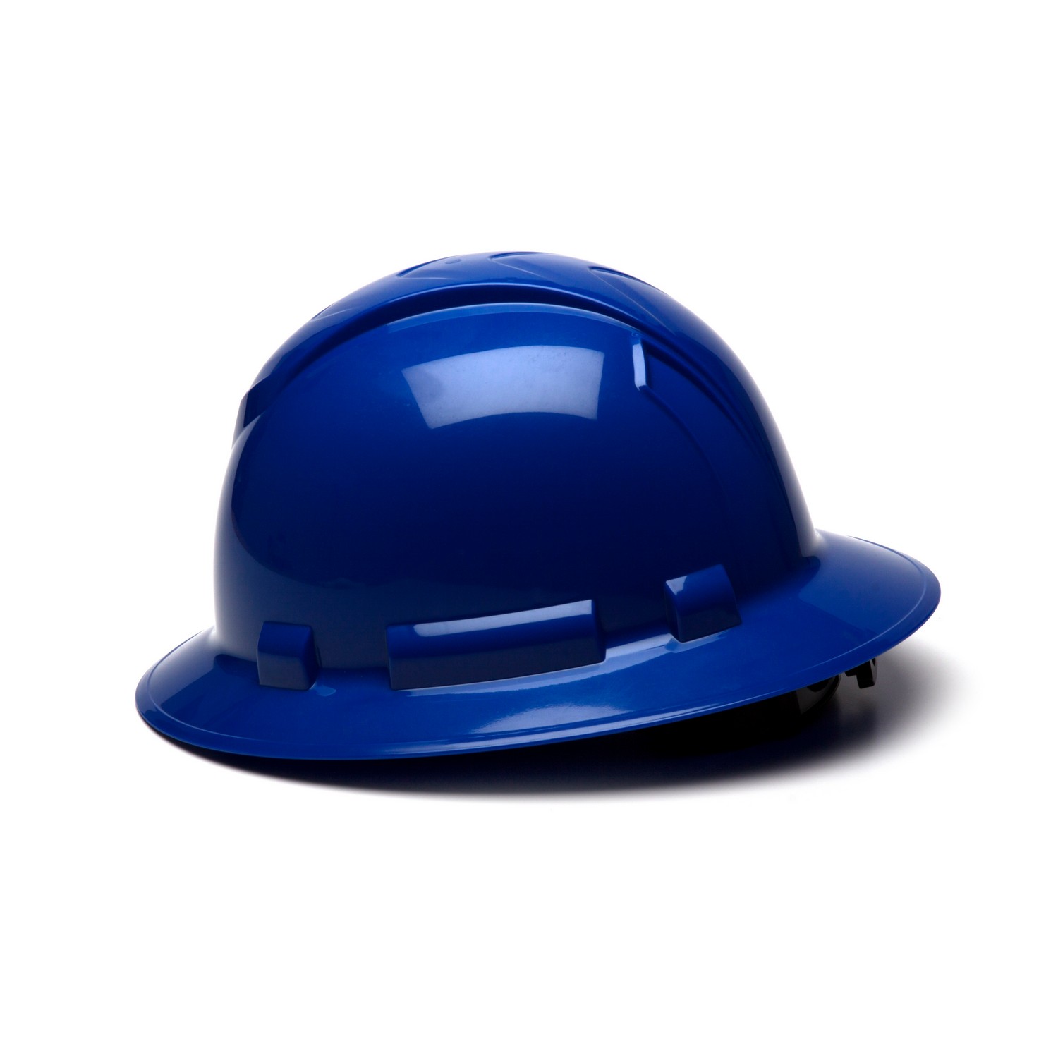 Pyramex Safety HP54160 Ridgeline Full Brim Hard Hat - Blue-Ridgeline Full Brim 4 Pt Ratchet Suspension