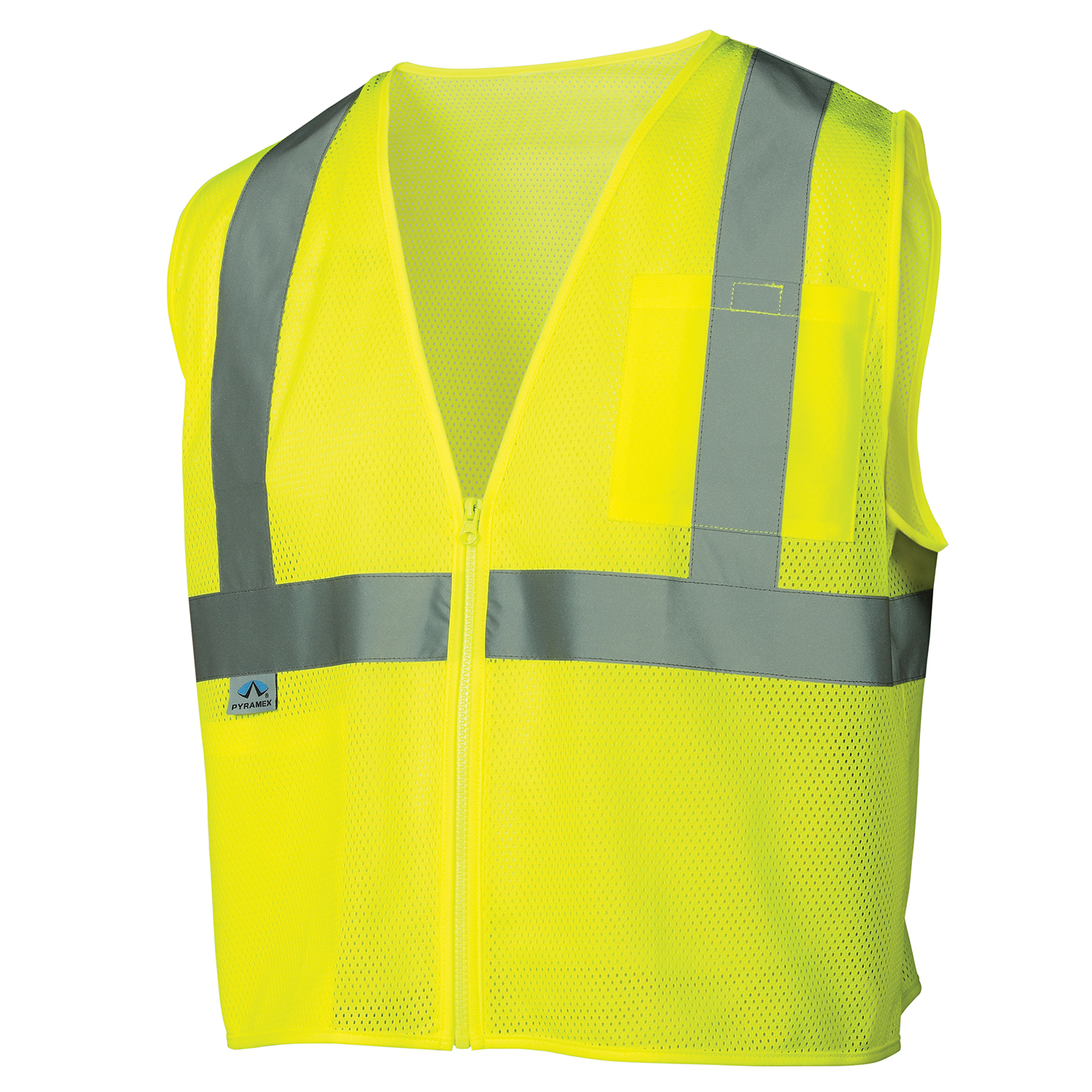 Pyramex Safety RVZ2110 Safety Vest - Hi-Vis Lime ANSI Type R Class 2