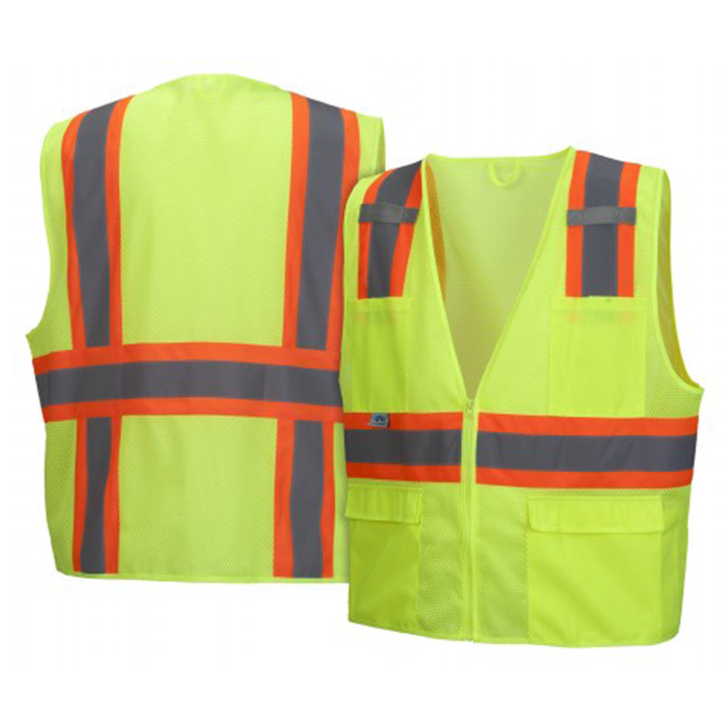 Pyramex Safety RVZ2310 Safety Vest - Hi-viz lime - All mesh