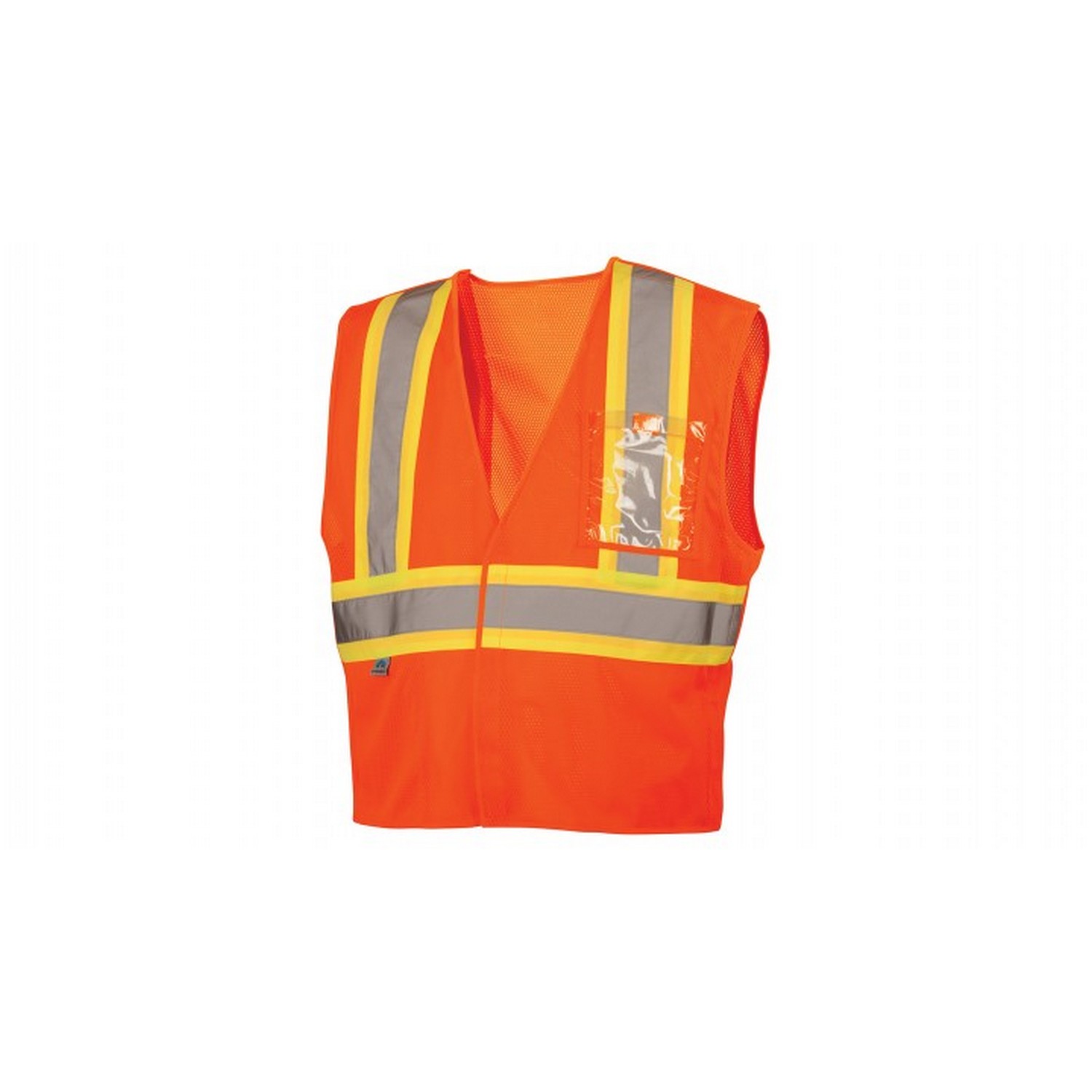 Pyramex Safety RVHL2720BR Safety Vest - Hi-Vis Orange with 5 Point Break ANSI Type R Class 2
