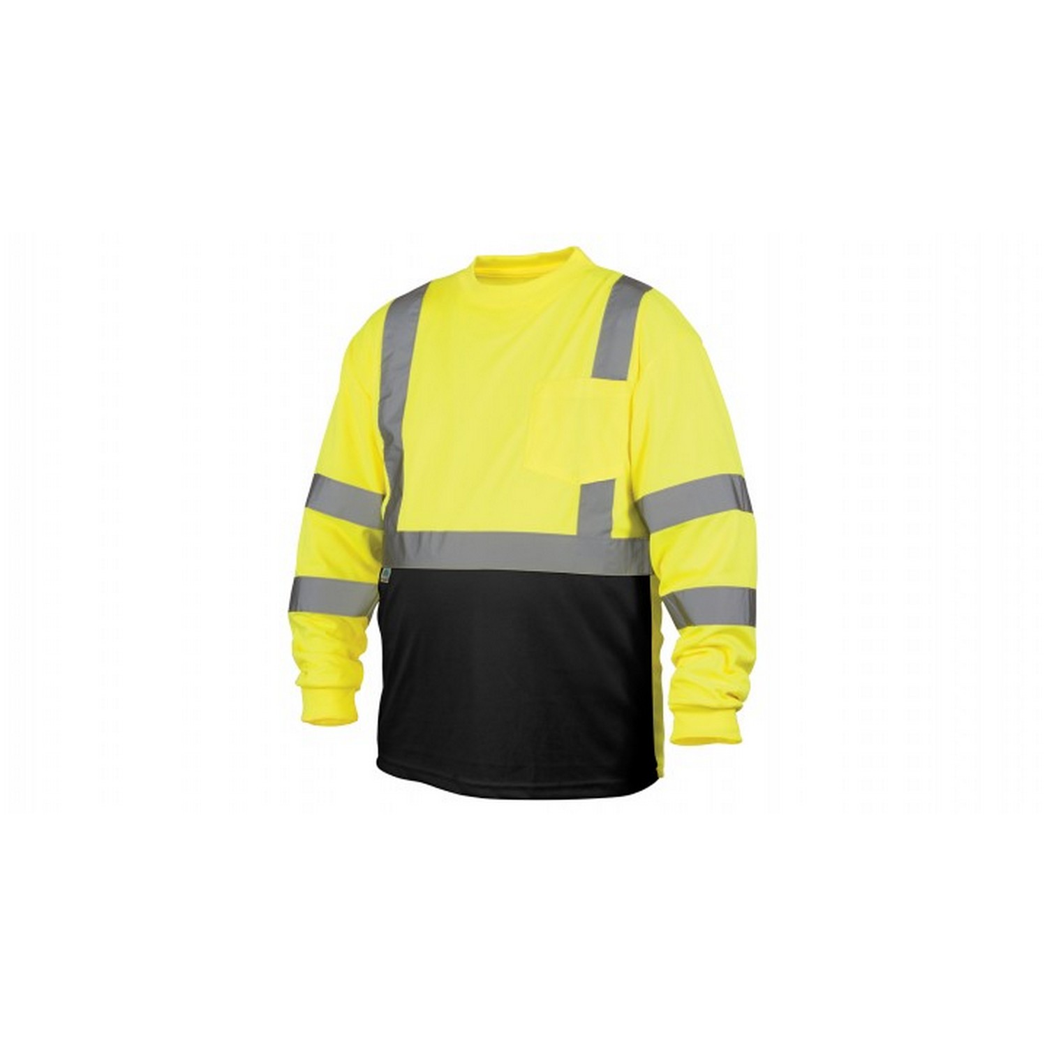 Pyramex Safety RLTS3110B T-Shirt - Hi-Vis Lime Long Sleeve T-Shirt ANSI Type R Class 3