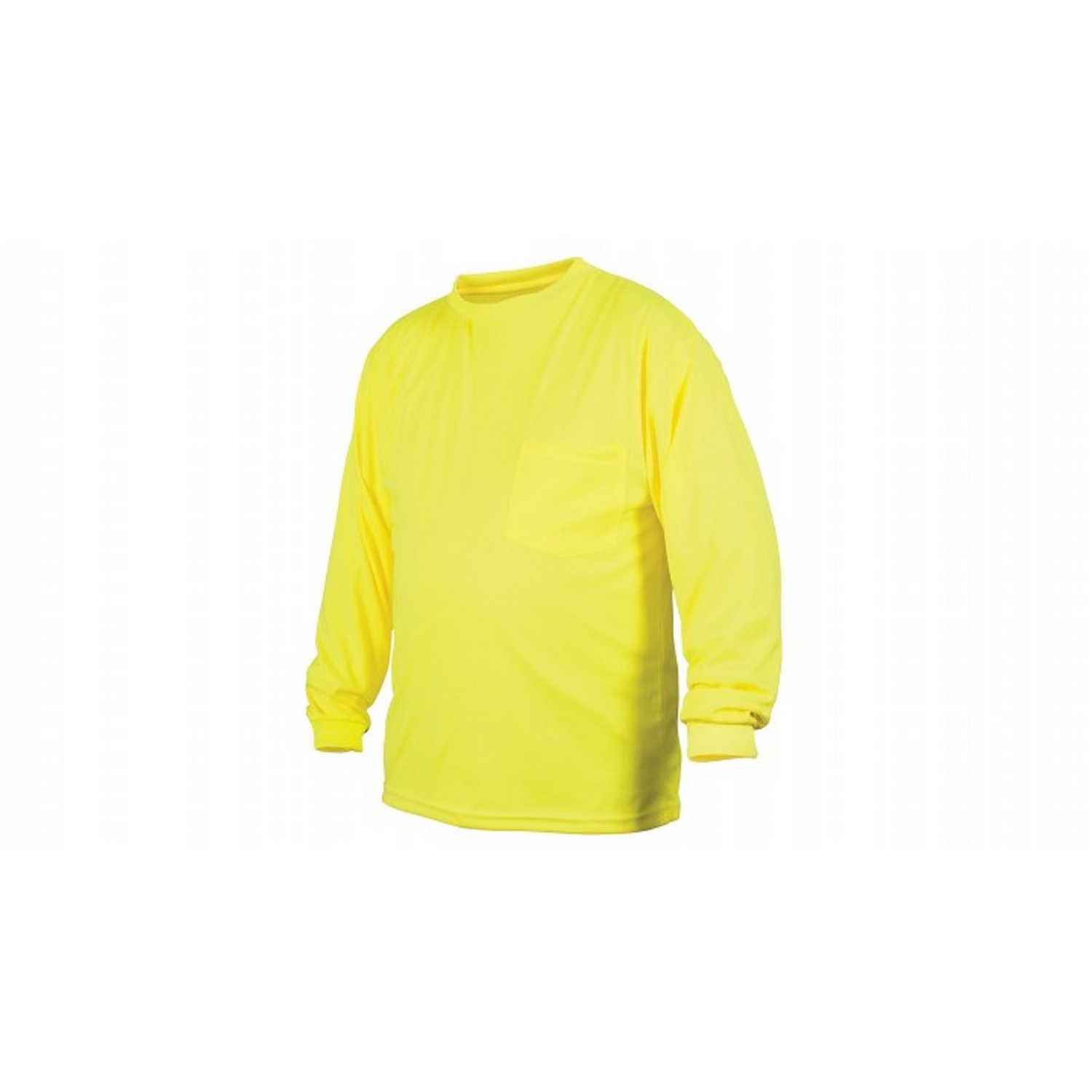 Pyramex Safety RLTS3110NS T-Shirt - Hi-Vis Lime Long Sleeve T-Shirt No Tape