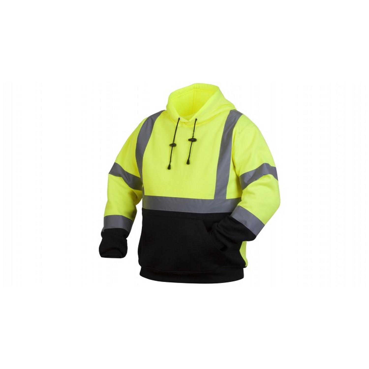 Pyramex Safety RSSH3210 Winter Wear - Hi-Vis Lime Pullover Sweatshirt with Black Bottom ANSI Type R Class 3