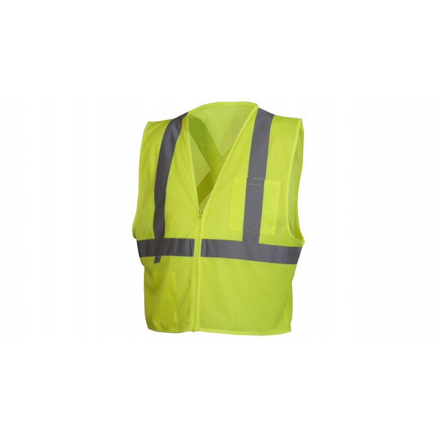Pyramex Safety RCZ2110 Safety Vest - Hi-Vis Lime Vest with Reflective Tape ANSI Type R Class 2